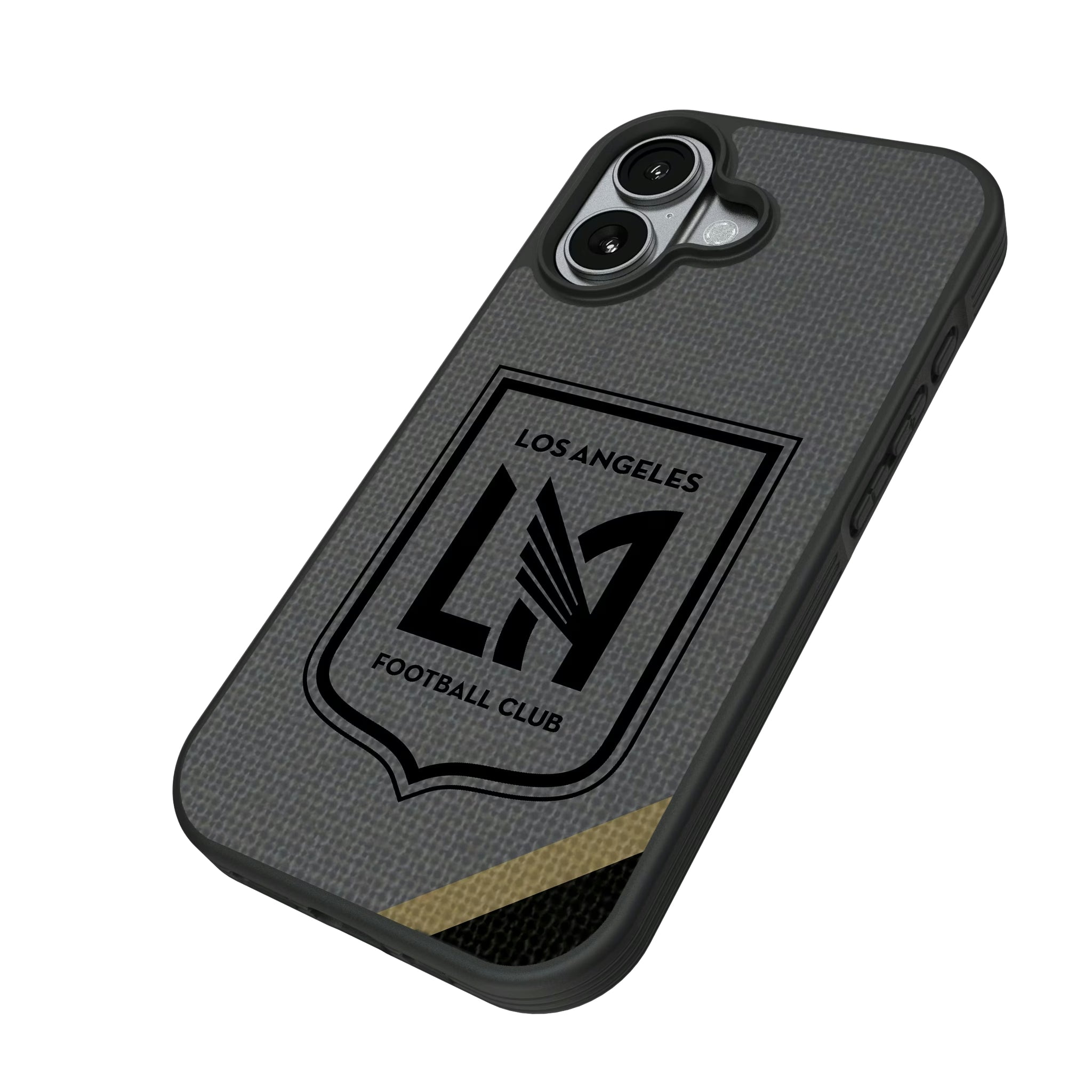 Los Angeles Football Club Diagonal Stripe iPhone Bump Phone Case for Apple iPhone - Isometric View#Device_iPhone 17