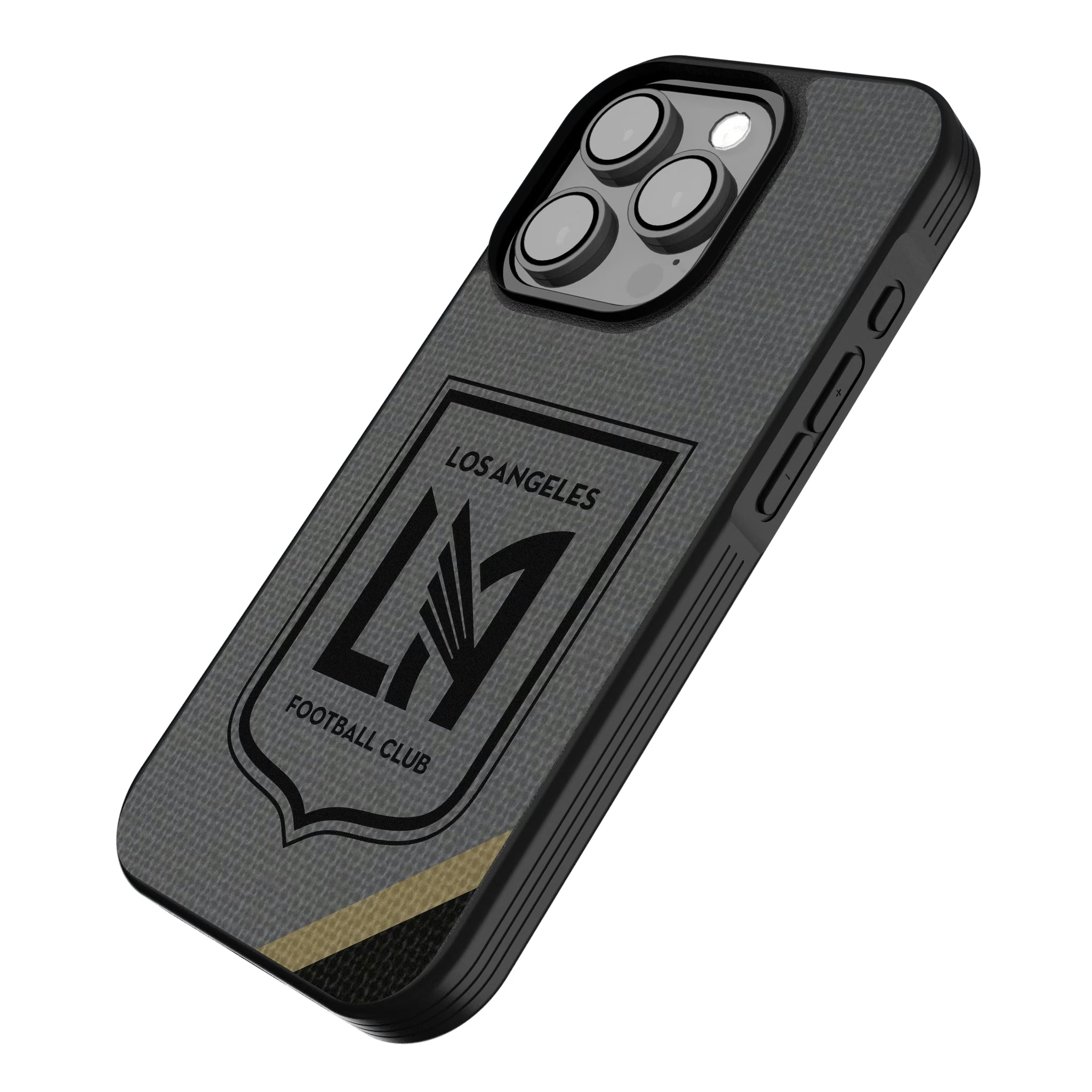 Los Angeles Football Club Diagonal Stripe iPhone Bump Phone Case for Apple iPhone - Isometric View