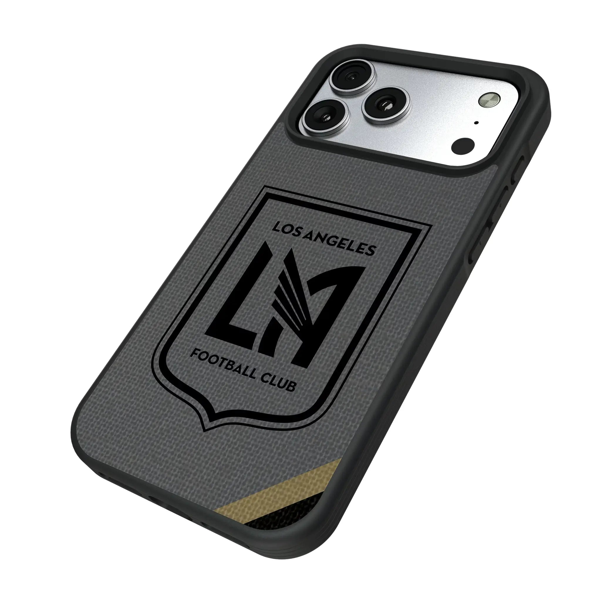 Los Angeles Football Club Diagonal Stripe iPhone Bump Phone Case for Apple iPhone - Isometric View#Device_iPhone 17 Pro Max
