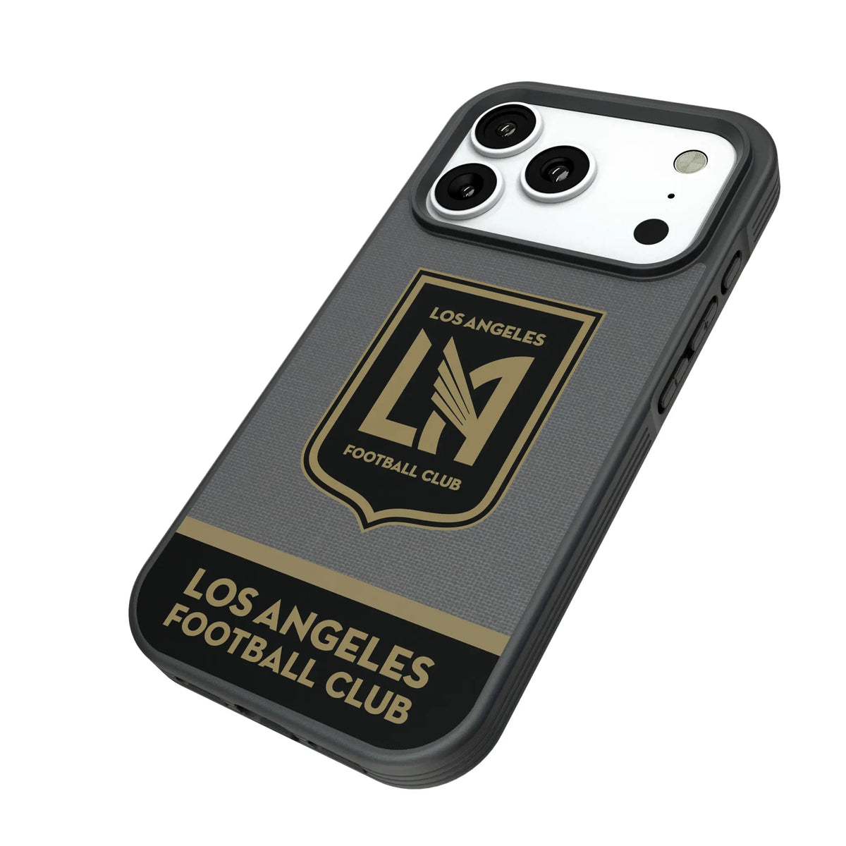 Los Angeles Football Club Endzone Solid iPhone Bump Phone Case for Apple iPhone - Isometric View#Device_iPhone 18 Pro