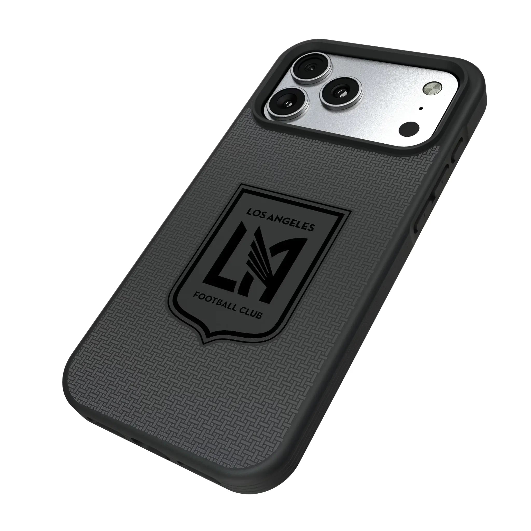 Los Angeles Football Club Linen iPhone Bump Phone Case for Apple iPhone - Isometric View#Device_iPhone 17 Pro Max