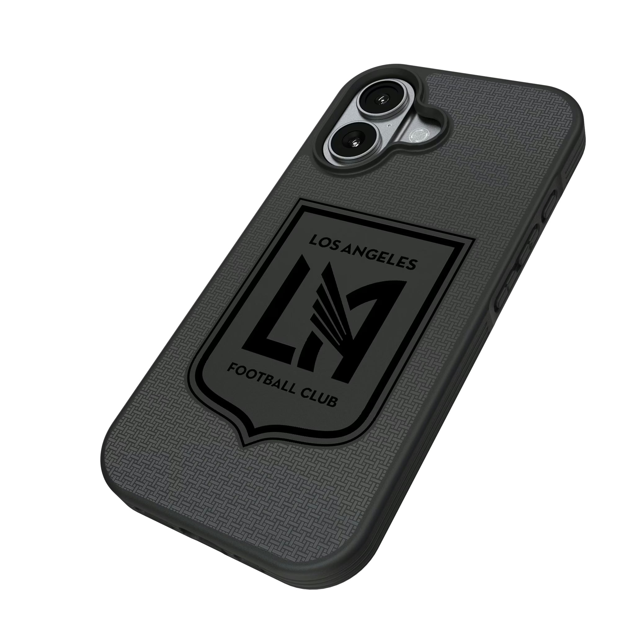 Los Angeles Football Club Linen iPhone Bump Phone Case for Apple iPhone - Isometric View#Device_iPhone 17