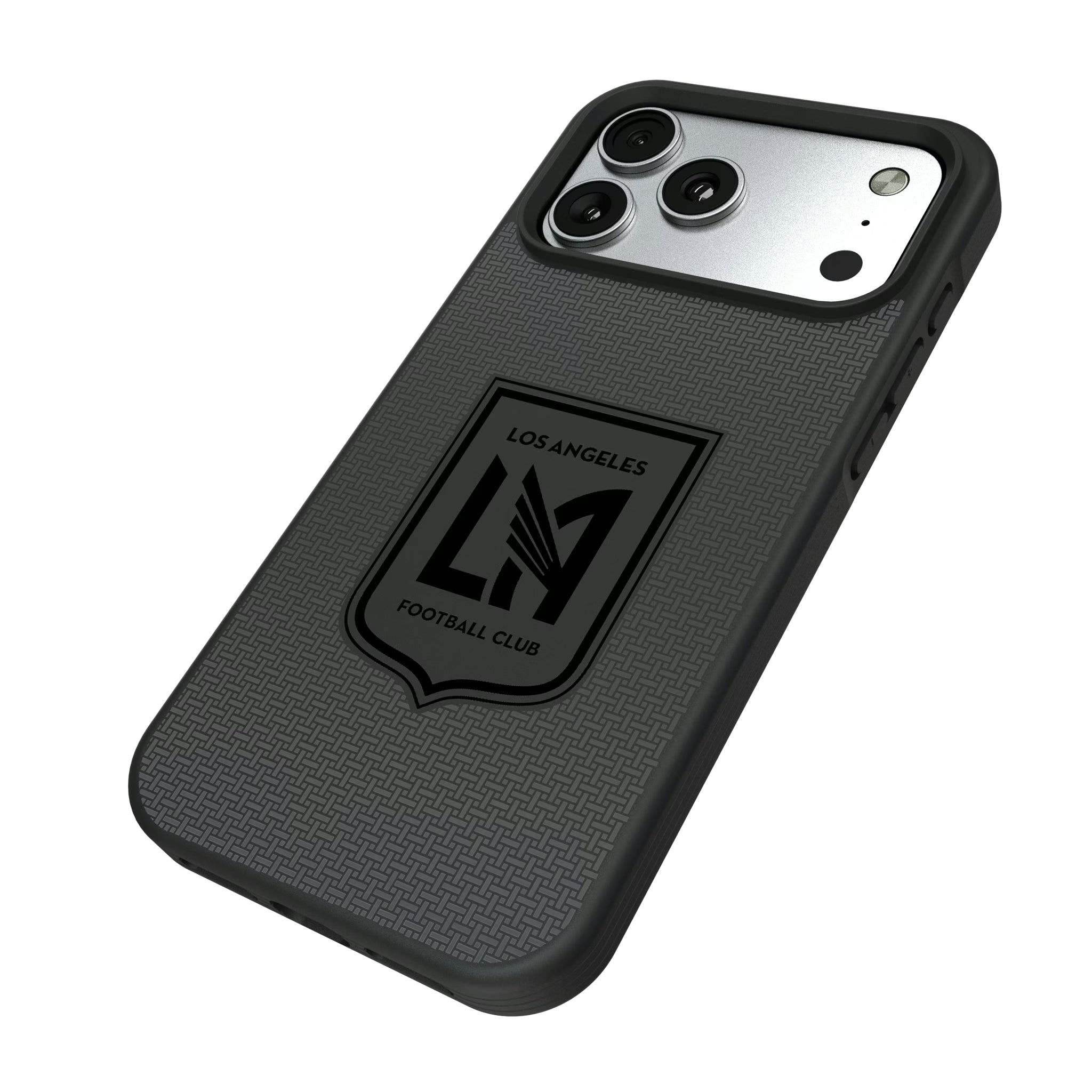 Los Angeles Football Club Linen iPhone Bump Phone Case for Apple iPhone - Isometric View#Device_iPhone 17 Pro Max