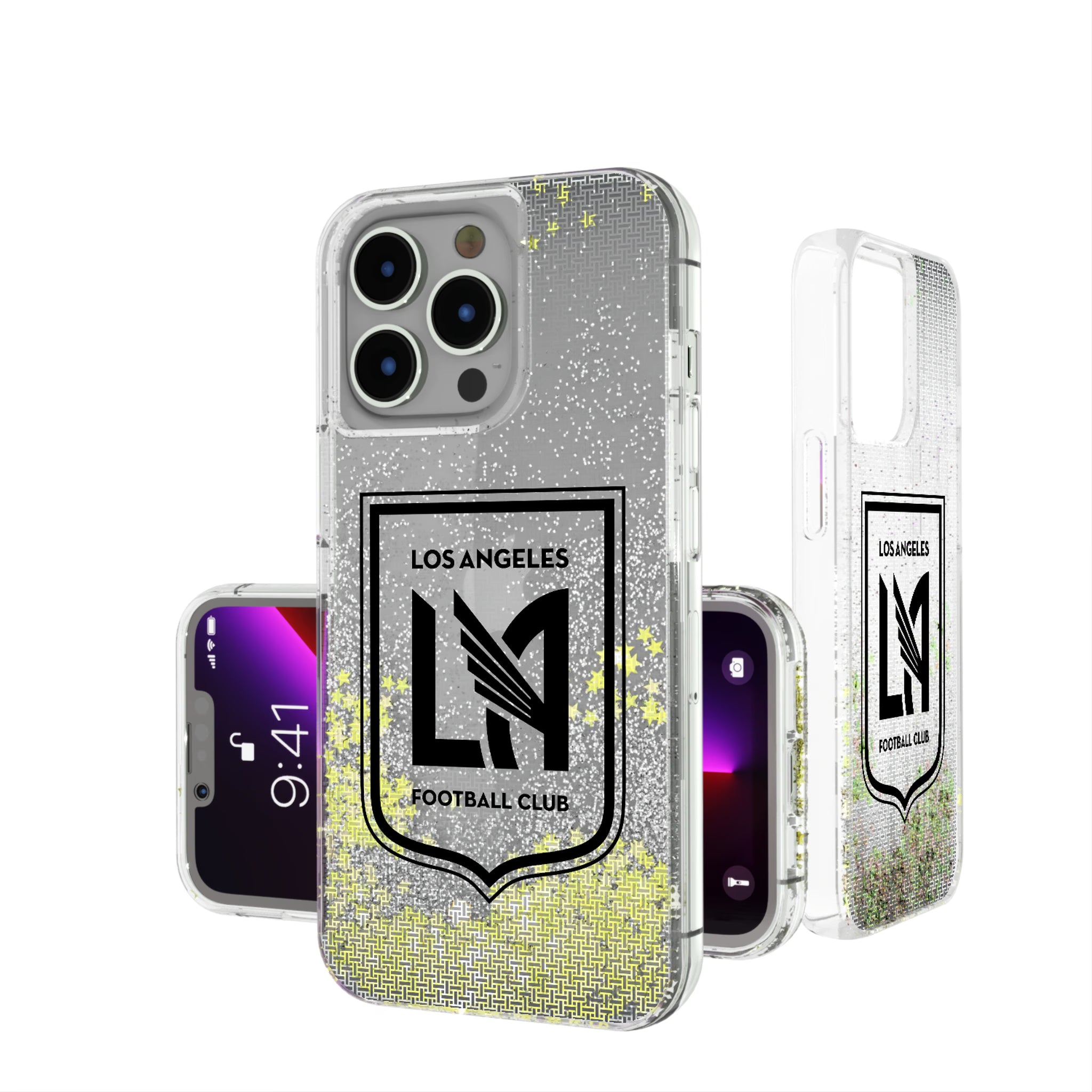 Los Angeles Football Club Linen iPhone Glitter Phone Case for Apple iPhone