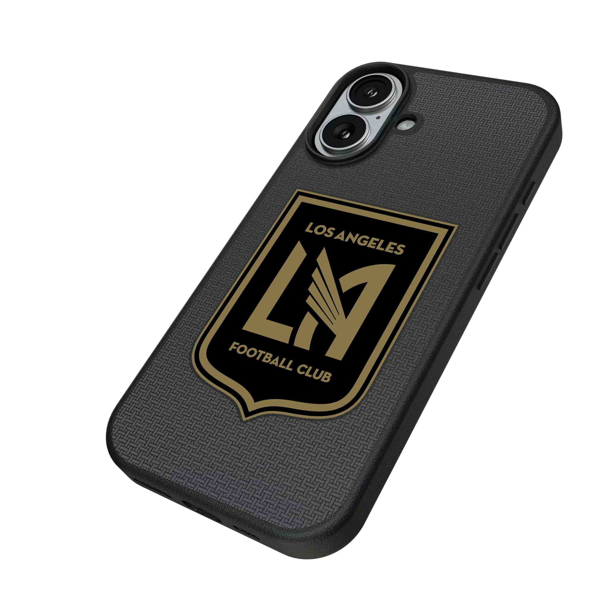 Los Angeles Football Club Linen iPhone MagSafe Compatible Phone Case for Apple iPhone - Isometric View#Device_iPhone 17
