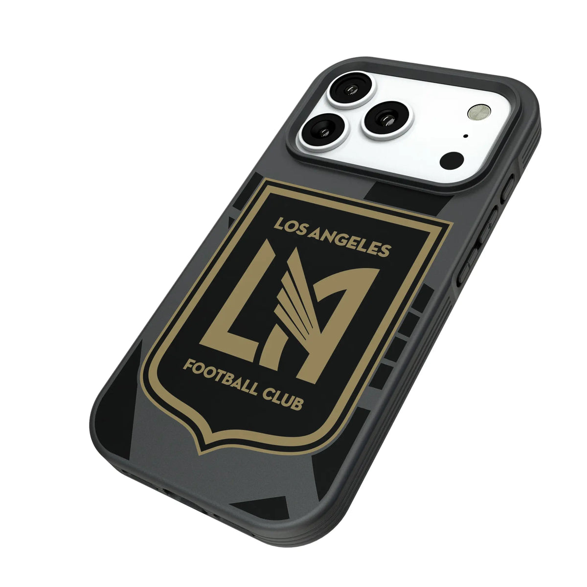 Los Angeles Football Club Monocolor Tilt iPhone Bump Phone Case for Apple iPhone - Isometric View#Device_iPhone 18 Pro