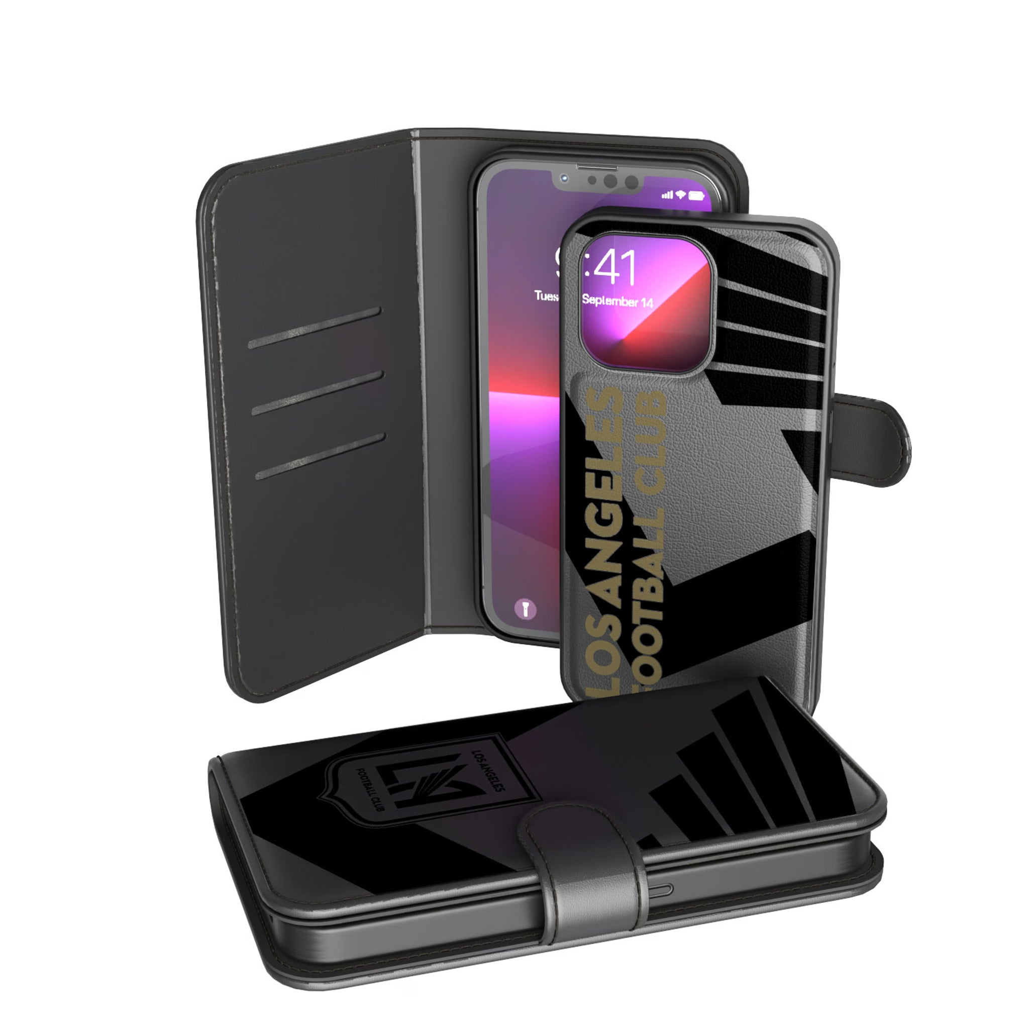 Los Angeles Football Club Monocolor Tilt iPhone Wallet Phone Case for Apple iPhone