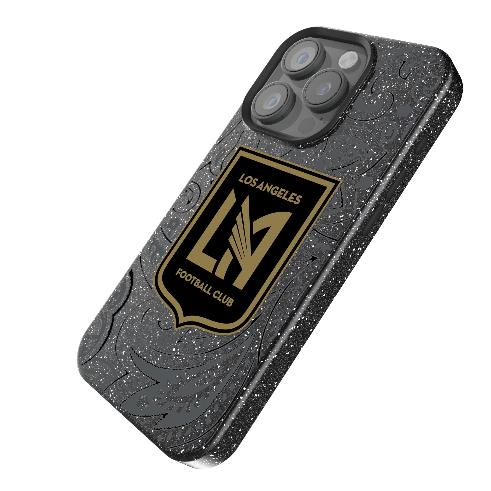 Los Angeles Football Club Paisley iPhone Bling Phone Case for Apple iPhone - Isometric View