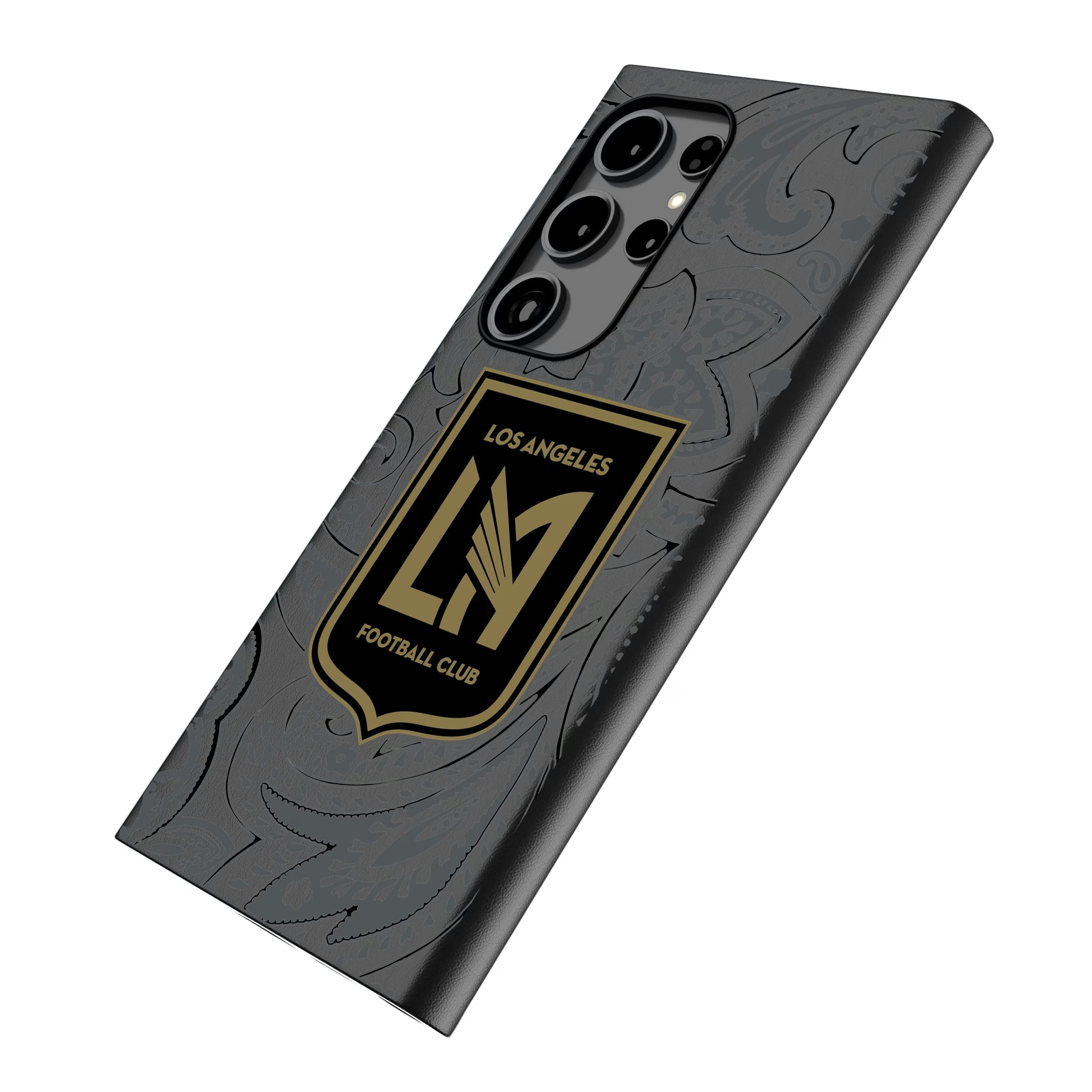 Los Angeles Football Club Paisley Galaxy MagSafe Compatible Phone Case for Samsung Galaxy - Isometric View
