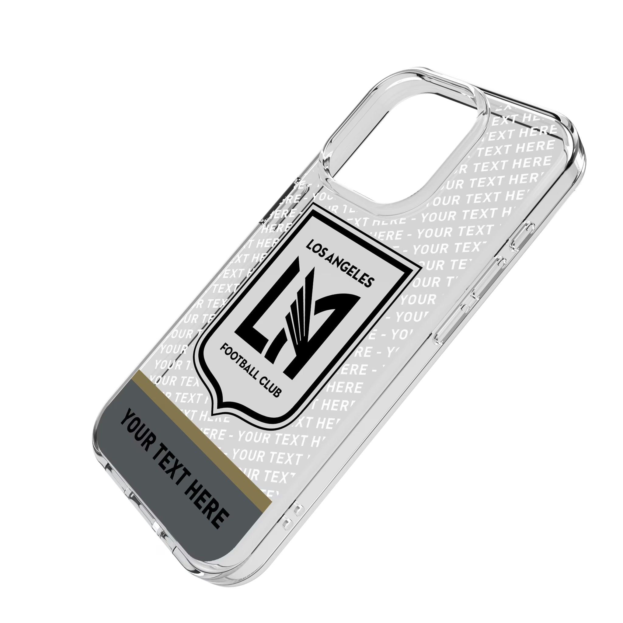 Los Angeles Football Club Personalized EndZone Plus iPhone Clear Phone Case for Apple iPhone - Isometric View