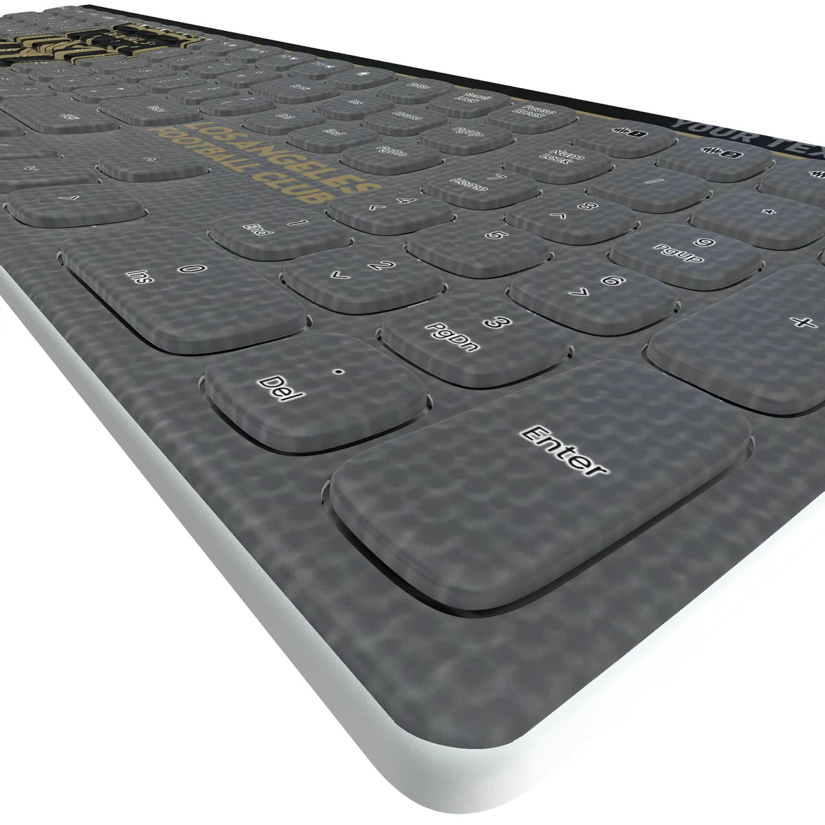 Los Angeles Football Club Personalized Endzone Solid KKB605 Curved Wireless Keyboard - Detail