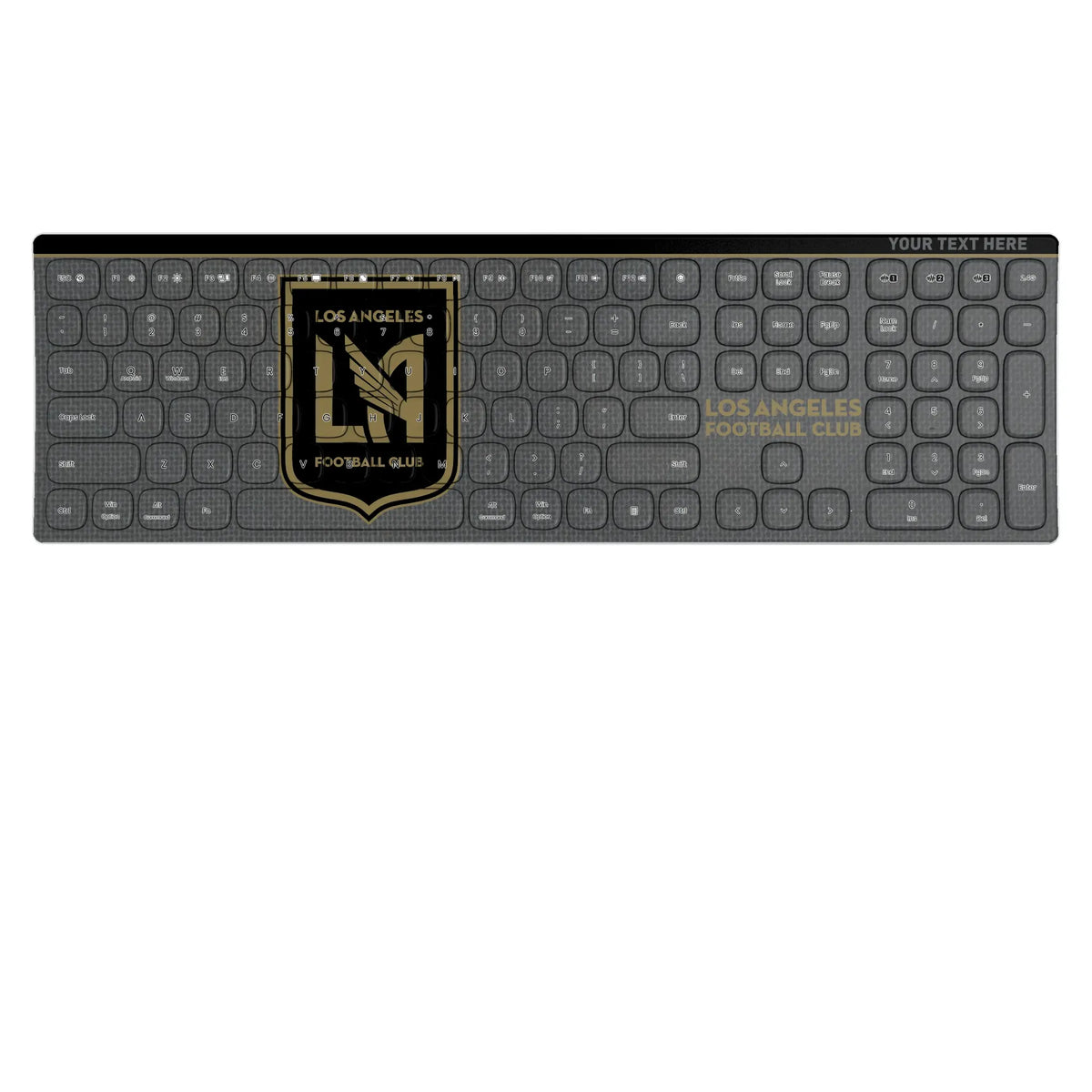 Los Angeles Football Club Personalized Endzone Solid KKB605 Curved Wireless Keyboard