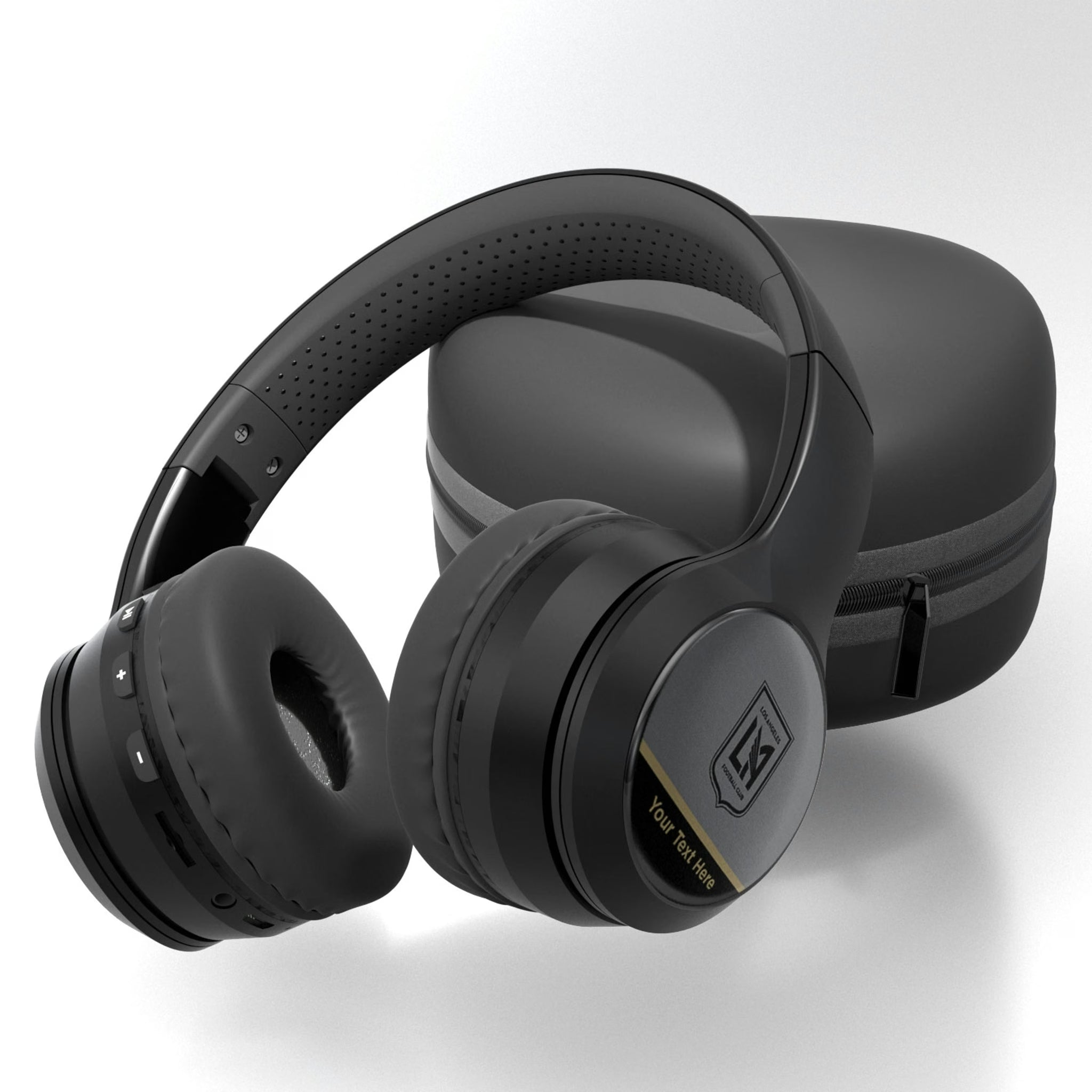 Los Angeles Football Club Personalized Endzone Solid Wireless Over-Ear BT Headphones With Case
