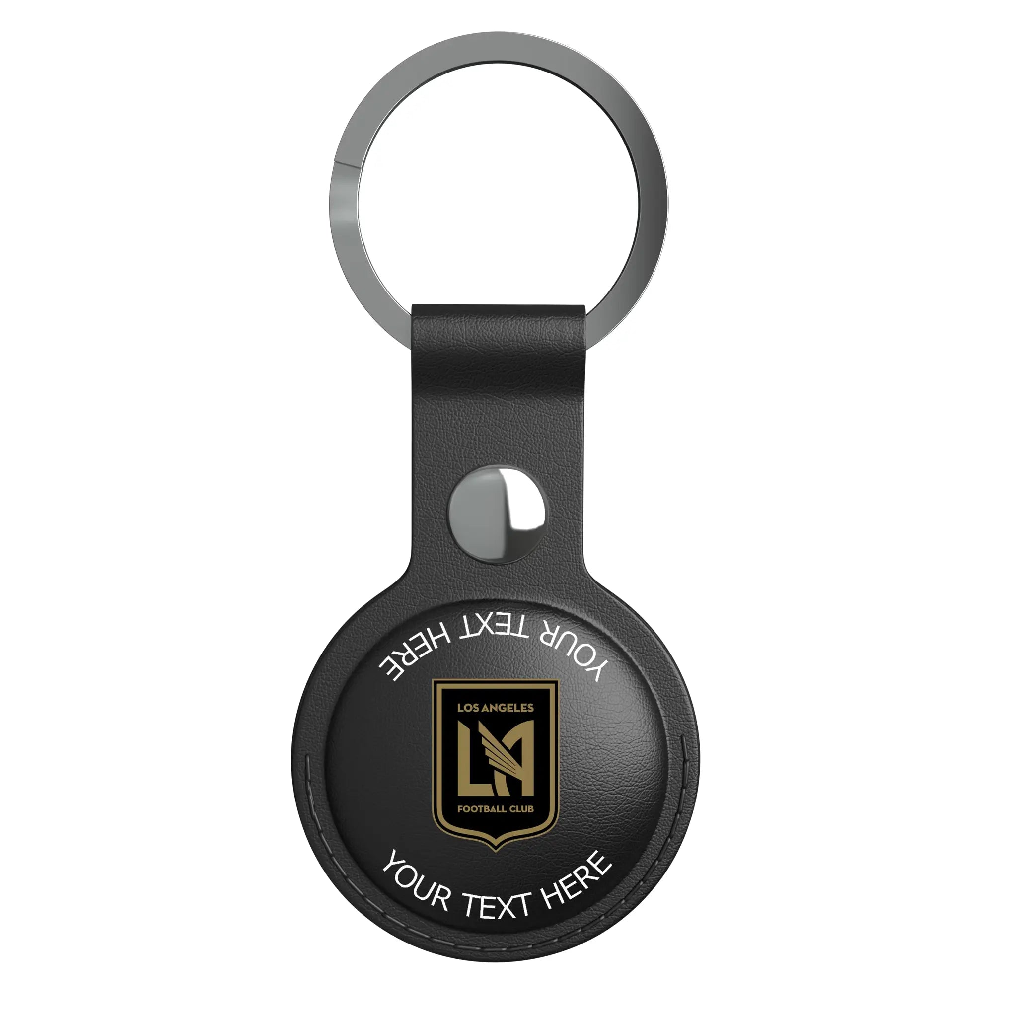 Los Angeles Football Club Personalized Insignia AirTag Black Airtag Holder