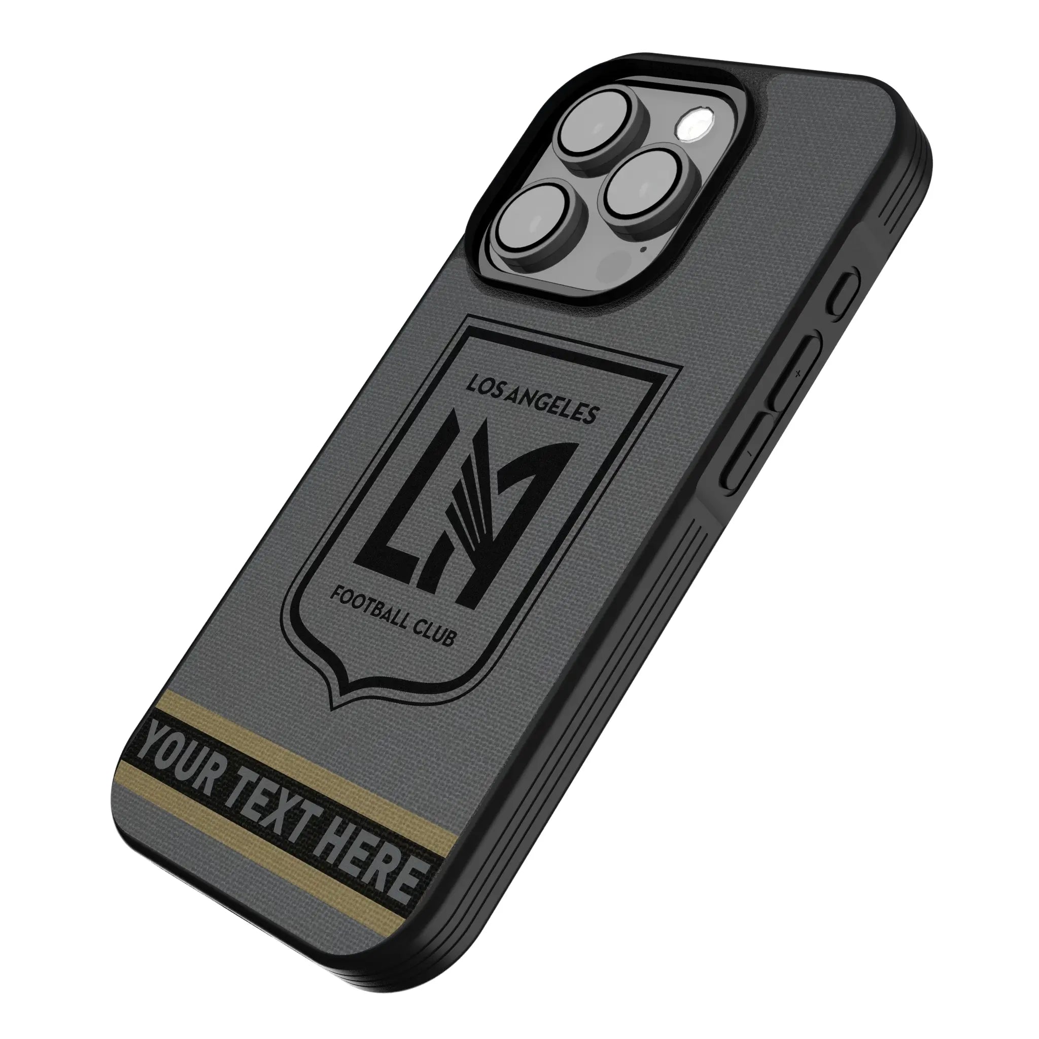 Los Angeles Football Club Personalized Stripe iPhone Bump Phone Case for Apple iPhone - Isometric View