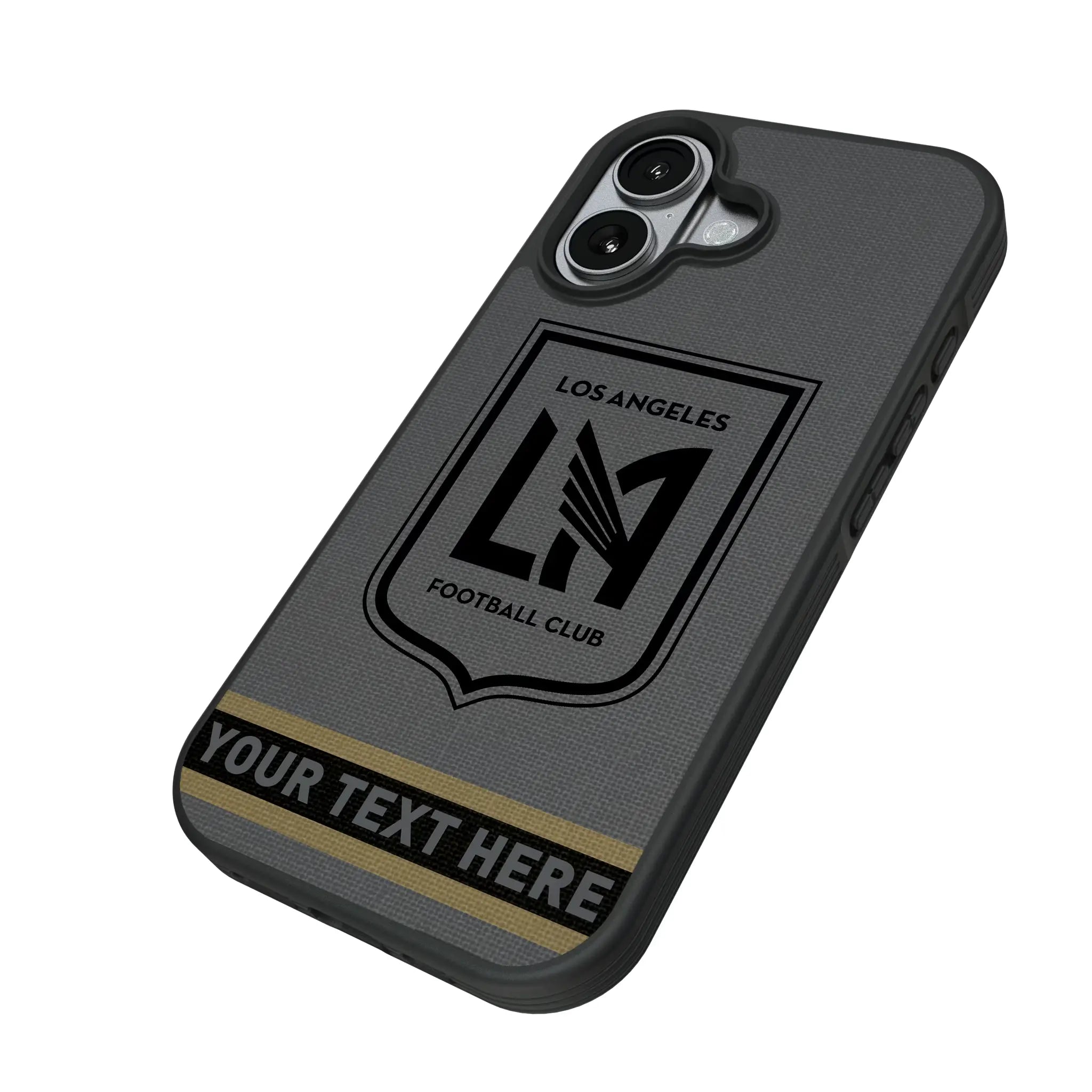 Los Angeles Football Club Personalized Stripe iPhone Bump Phone Case for Apple iPhone - Isometric View#Device_iPhone 17