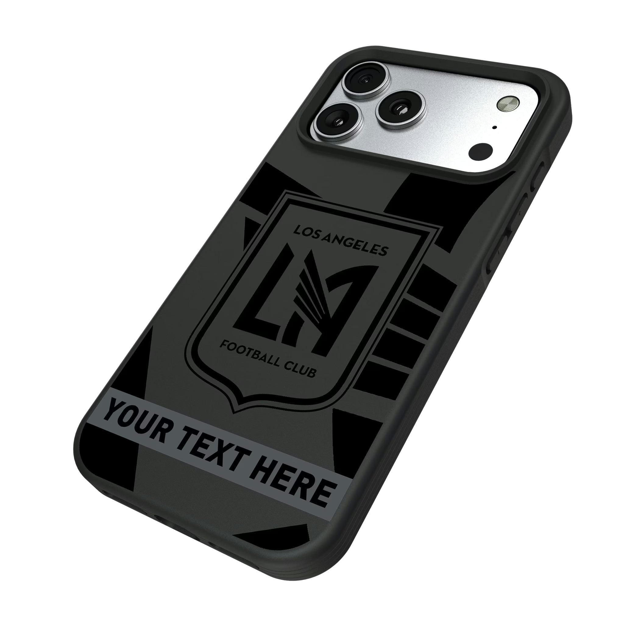 Los Angeles Football Club Personalized Tilt iPhone Bump Phone Case for Apple iPhone - Isometric View#Device_iPhone 17 Pro Max