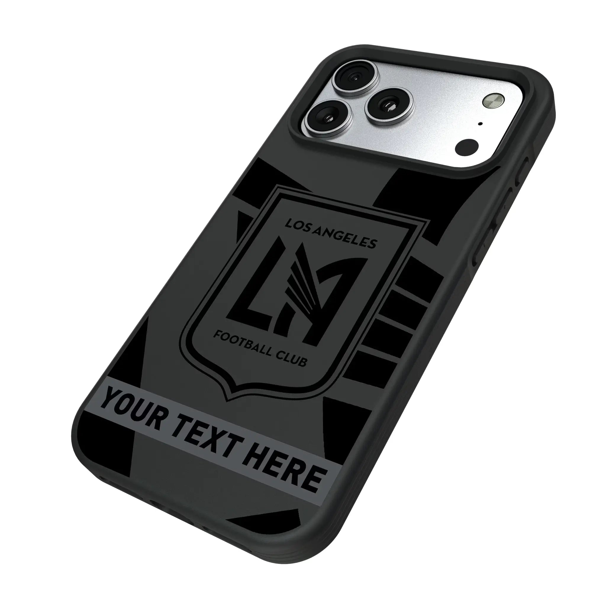 Los Angeles Football Club Personalized Tilt iPhone Bump Phone Case for Apple iPhone - Isometric View#Device_iPhone 17 Pro Max