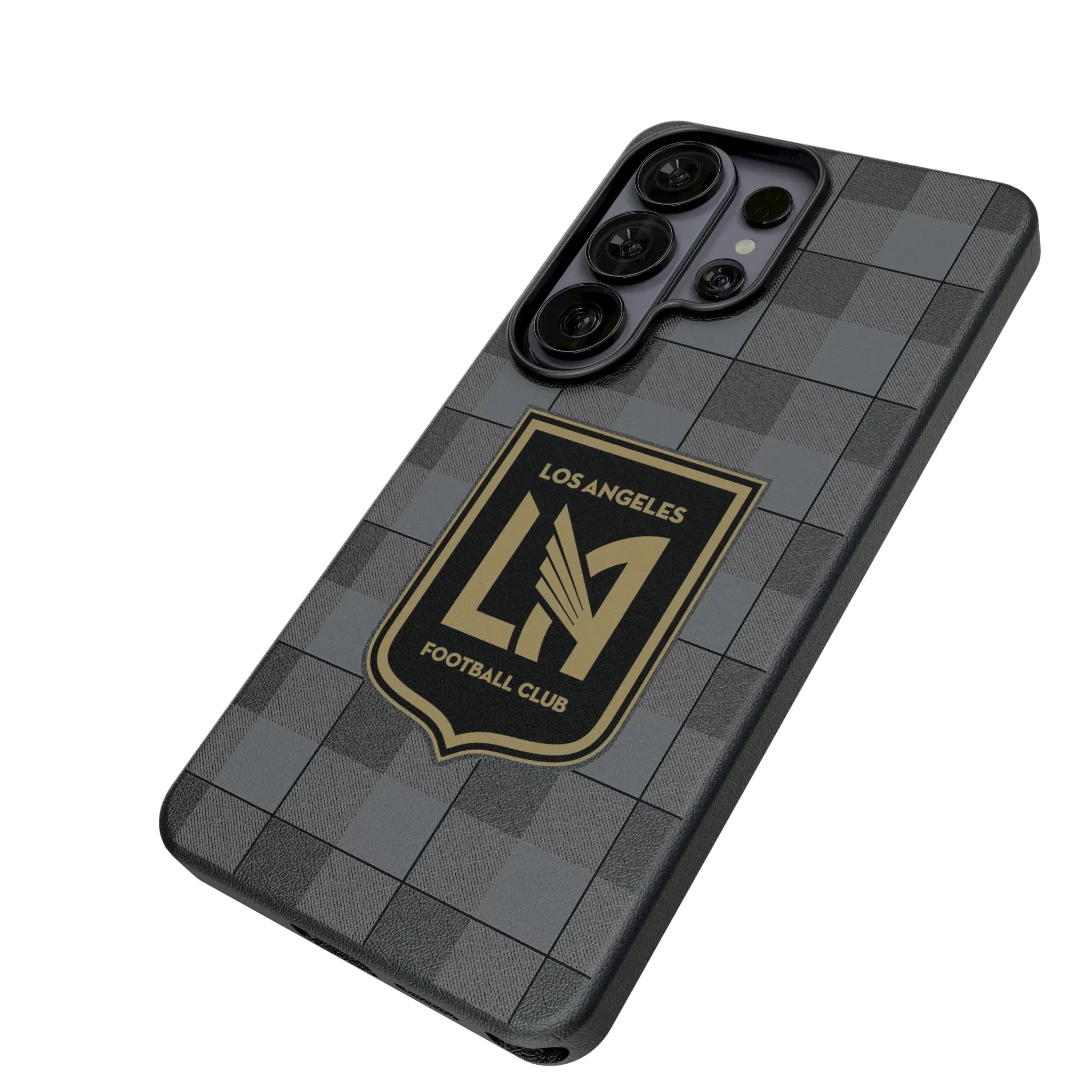 Los Angeles Football Club Plaid Galaxy MagSafe Compatible Phone Case for Samsung Galaxy - Isometric View#Device_Galaxy S26 Ultra