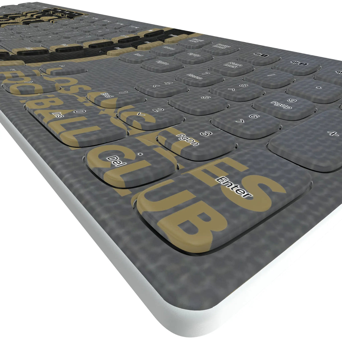 Los Angeles Football Club Stripe KKB605 Curved Wireless Keyboard - Detail