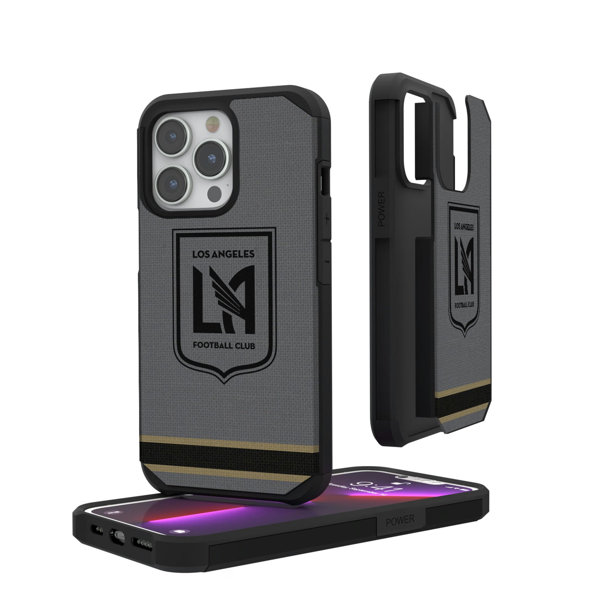 Los Angeles Football Club Stripe iPhone Rugged Phone Case for Apple iPhone