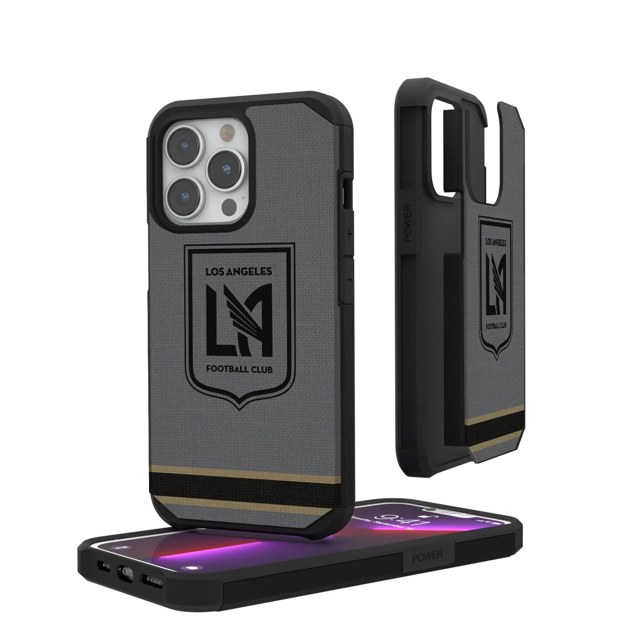 Los Angeles Football Club Stripe iPhone Rugged Phone Case for Apple iPhone