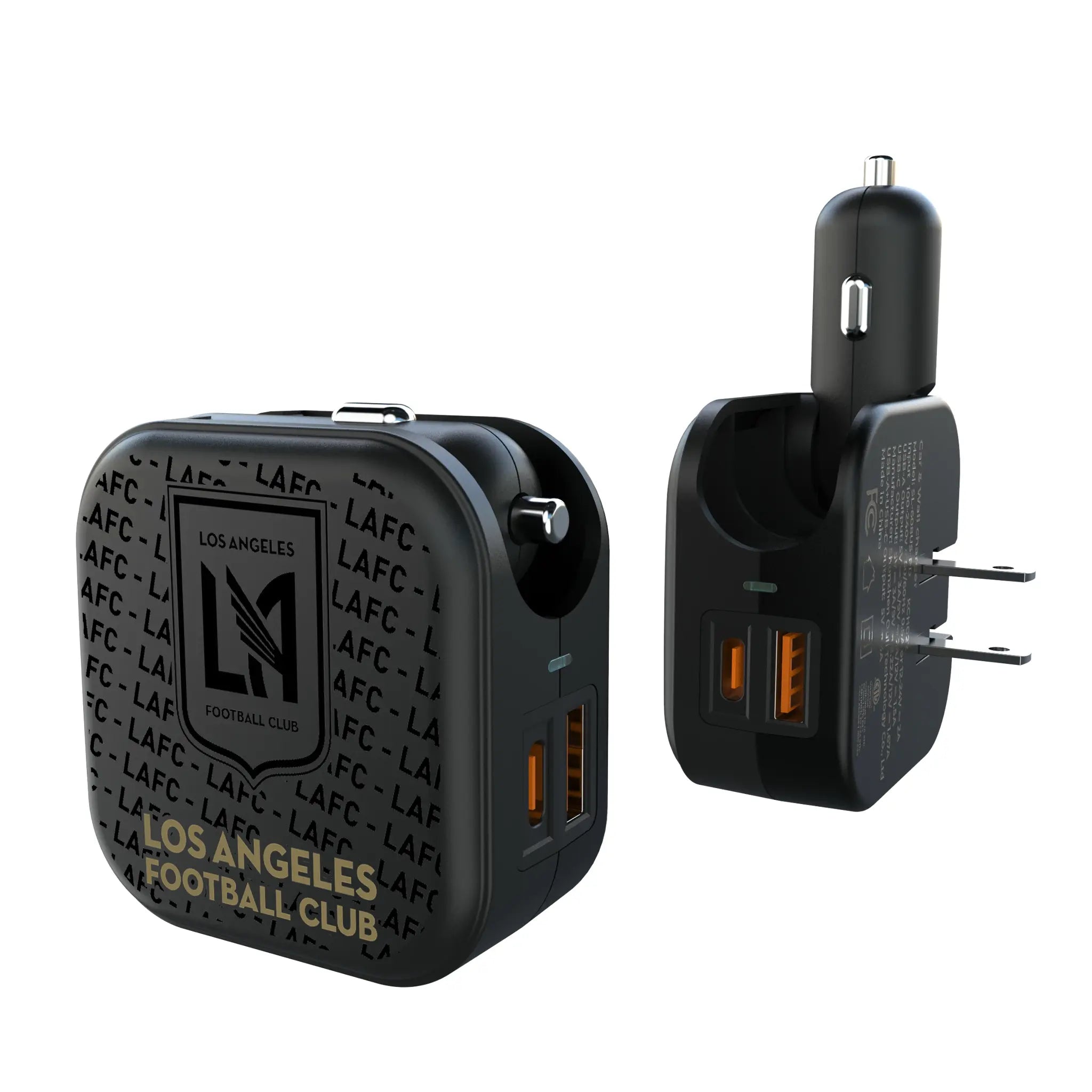 Los Angeles Football Club Text Backdrop 2 in 1 USB A/C Charger
