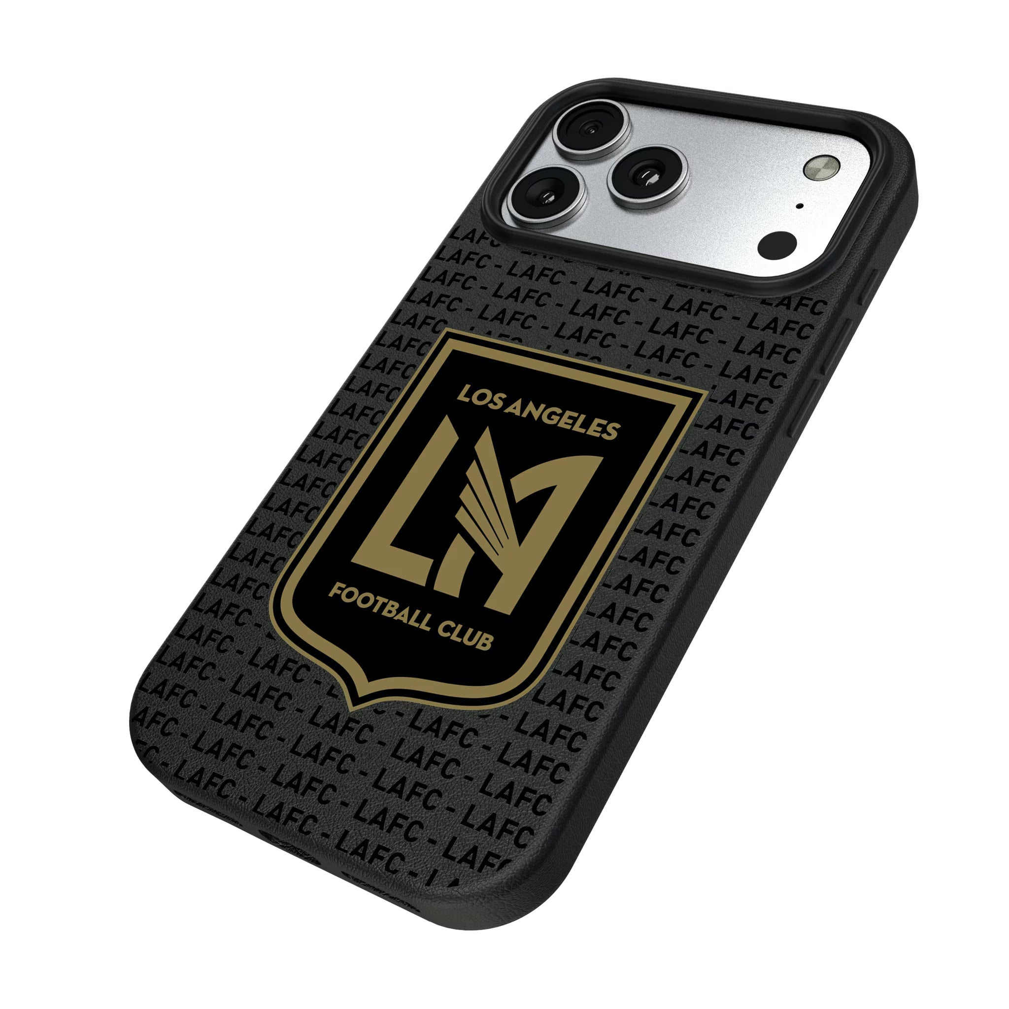 Los Angeles Football Club Text Backdrop iPhone MagSafe Compatible Phone Case for Apple iPhone - Isometric View#Device_iPhone 17 Pro Max