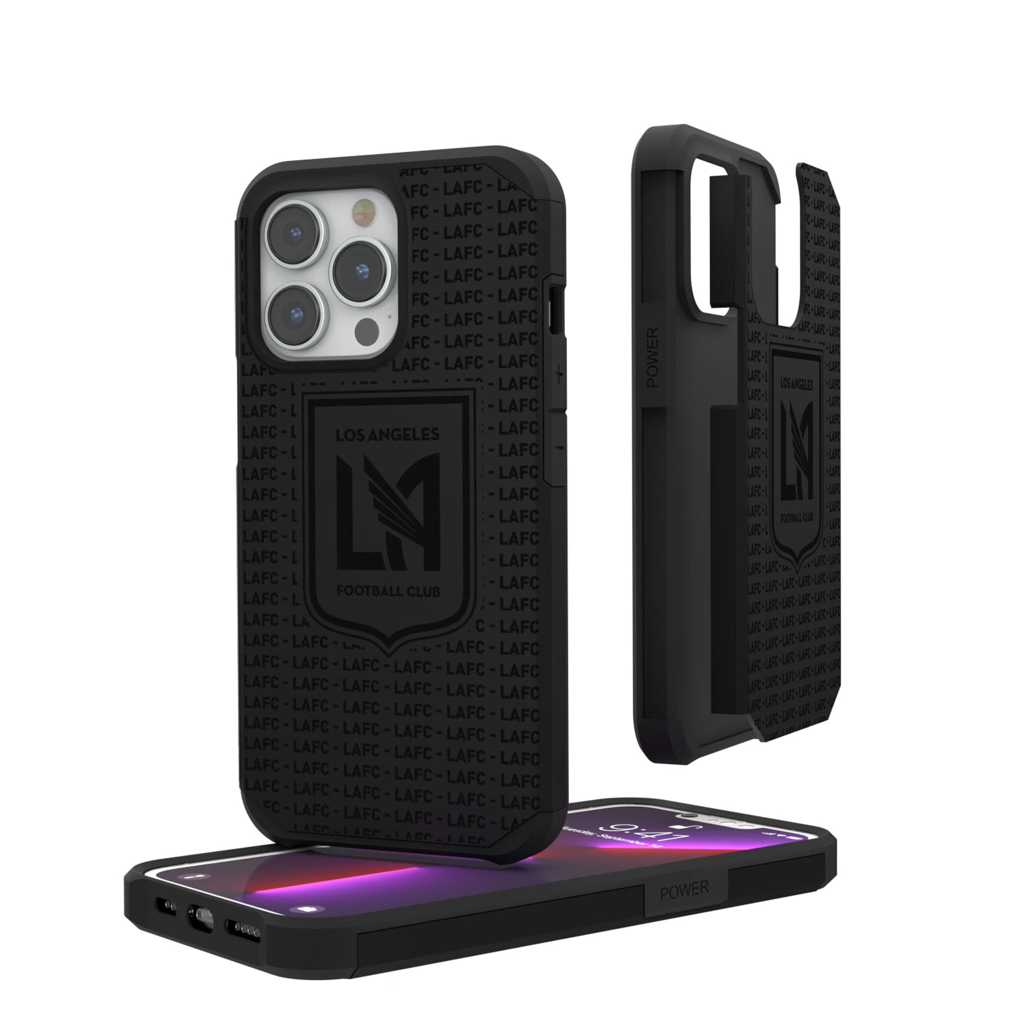 Los Angeles Football Club Text Backdrop iPhone Rugged Phone Case for Apple iPhone