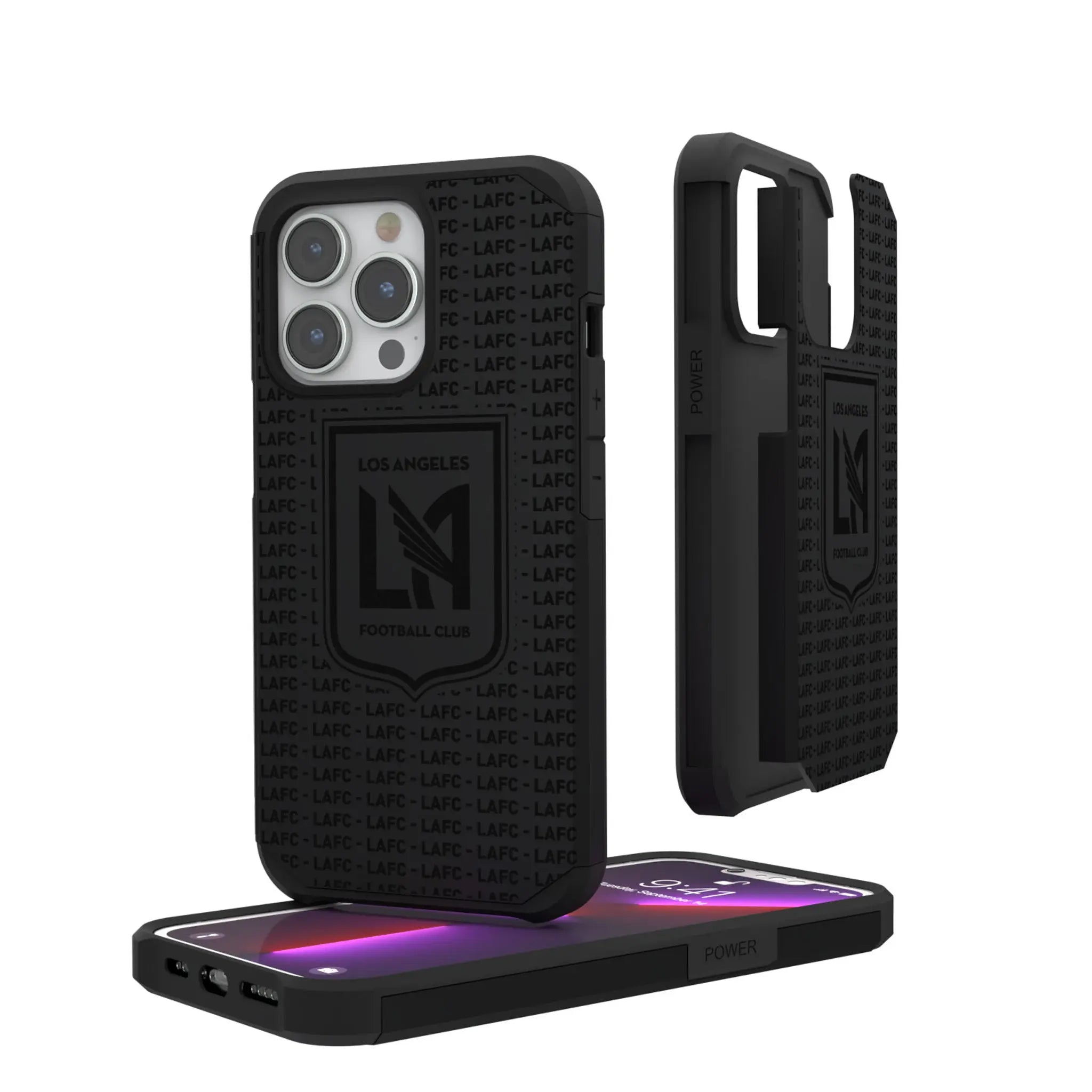 Los Angeles Football Club Text Backdrop iPhone Rugged Phone Case for Apple iPhone