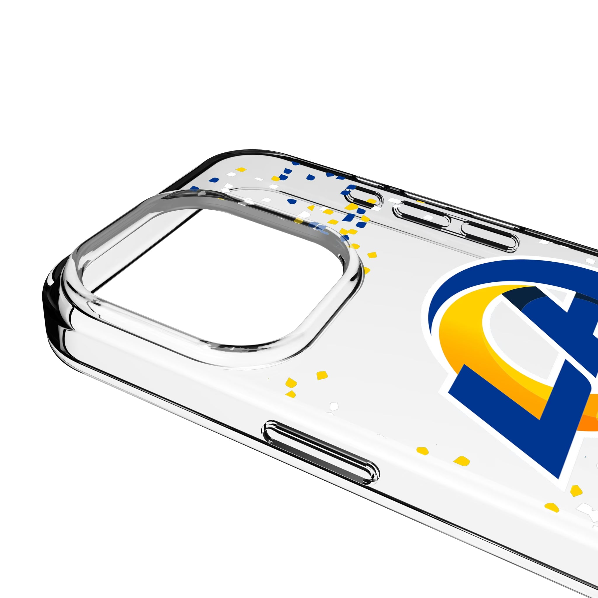Los Angeles Rams Confetti iPhone Clear Phone Case for Apple iPhone - Detail