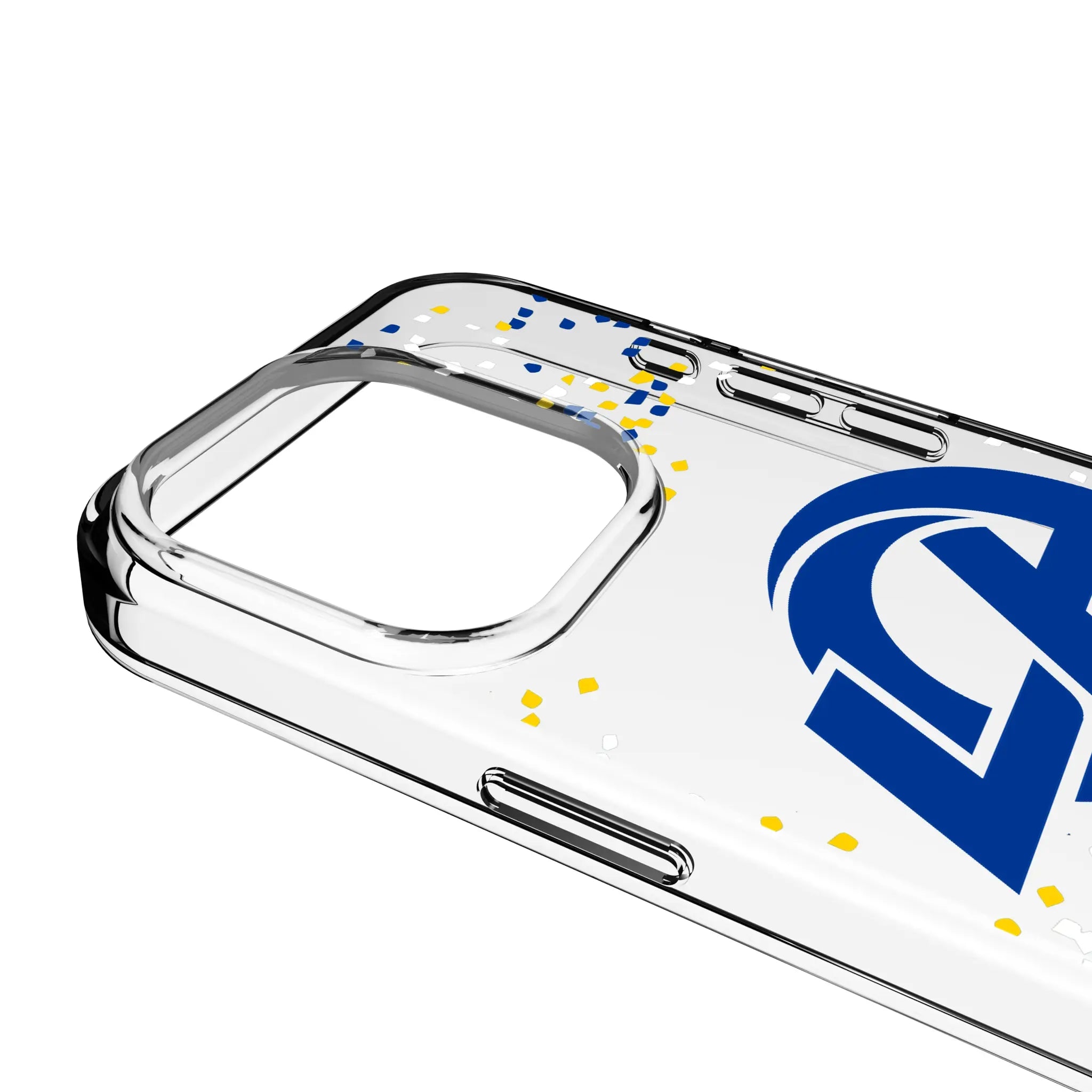 Los Angeles Rams Confetti iPhone Clear Phone Case for Apple iPhone - Detail