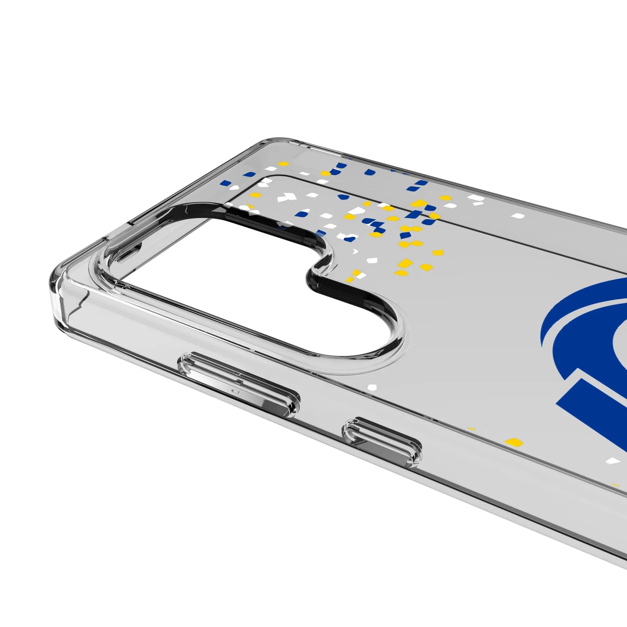 Los Angeles Rams Confetti Galaxy Clear Phone Case for Samsung Galaxy - Detail#Device_Galaxy S25 Ultra