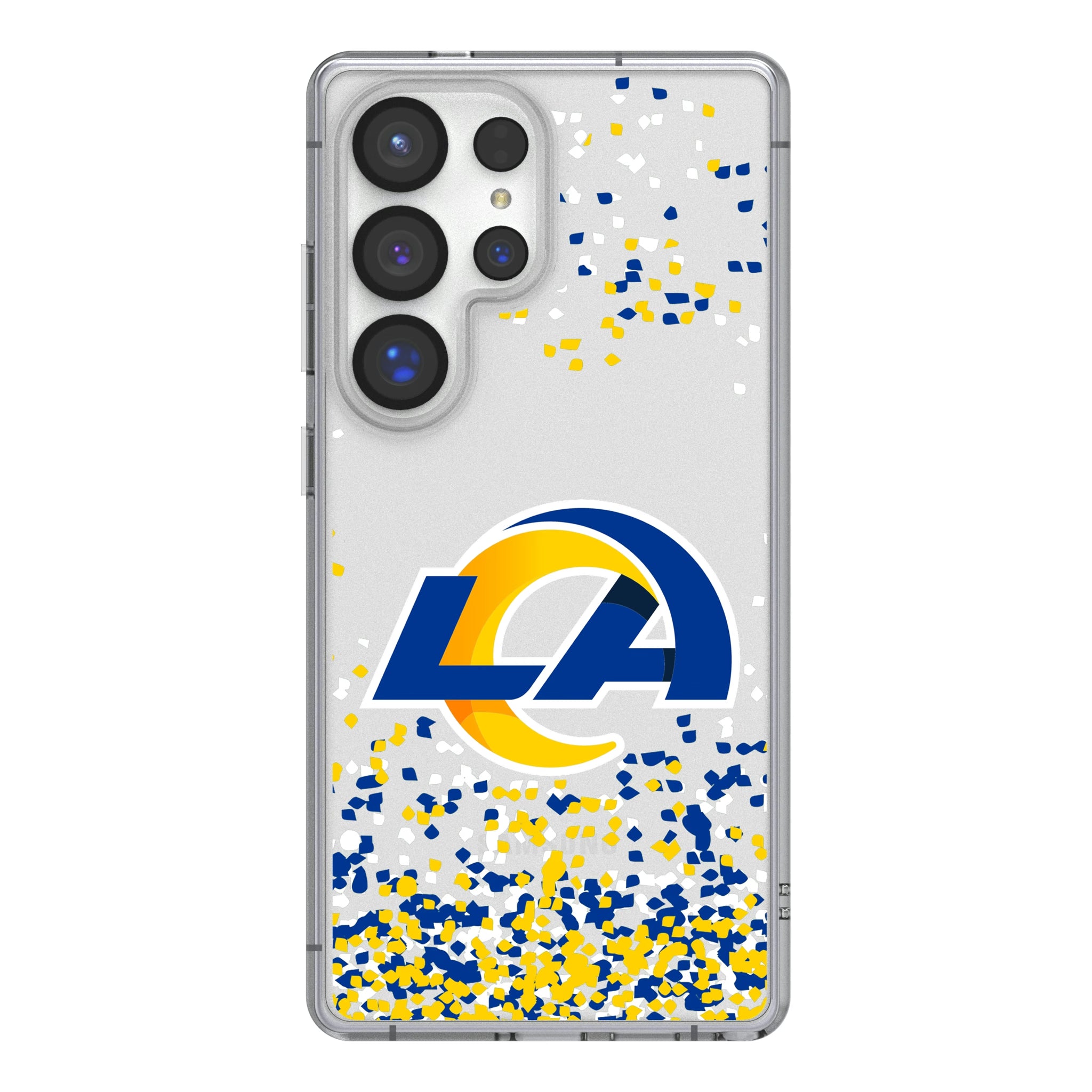 Los Angeles Rams Confetti Galaxy Clear Phone Case for Samsung Galaxy