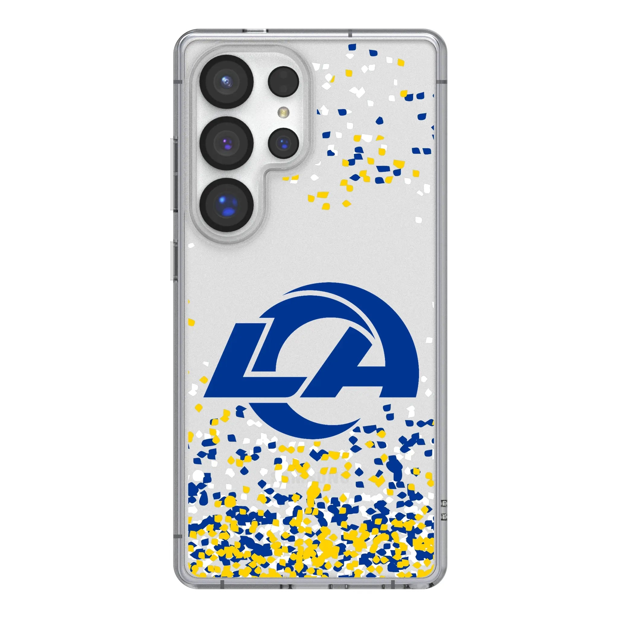 Los Angeles Rams Confetti Galaxy Clear Phone Case for Samsung Galaxy#Device_Galaxy S25 Ultra