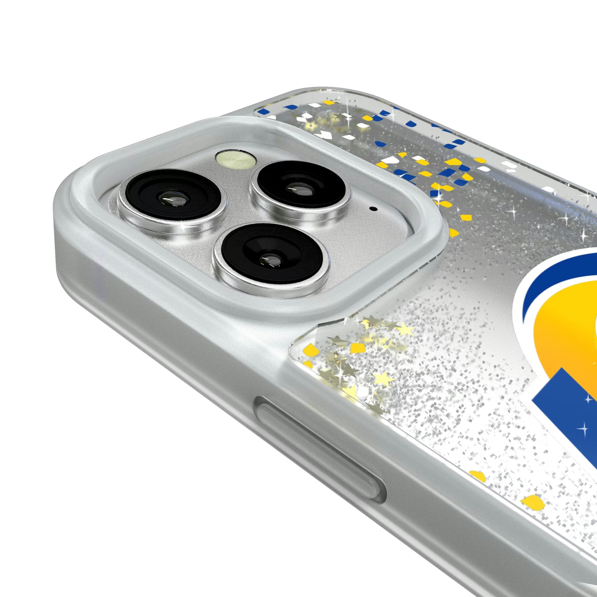 Los Angeles Rams Confetti iPhone Glitter Phone Case for Apple iPhone - Detail#Device_iPhone 16 Pro