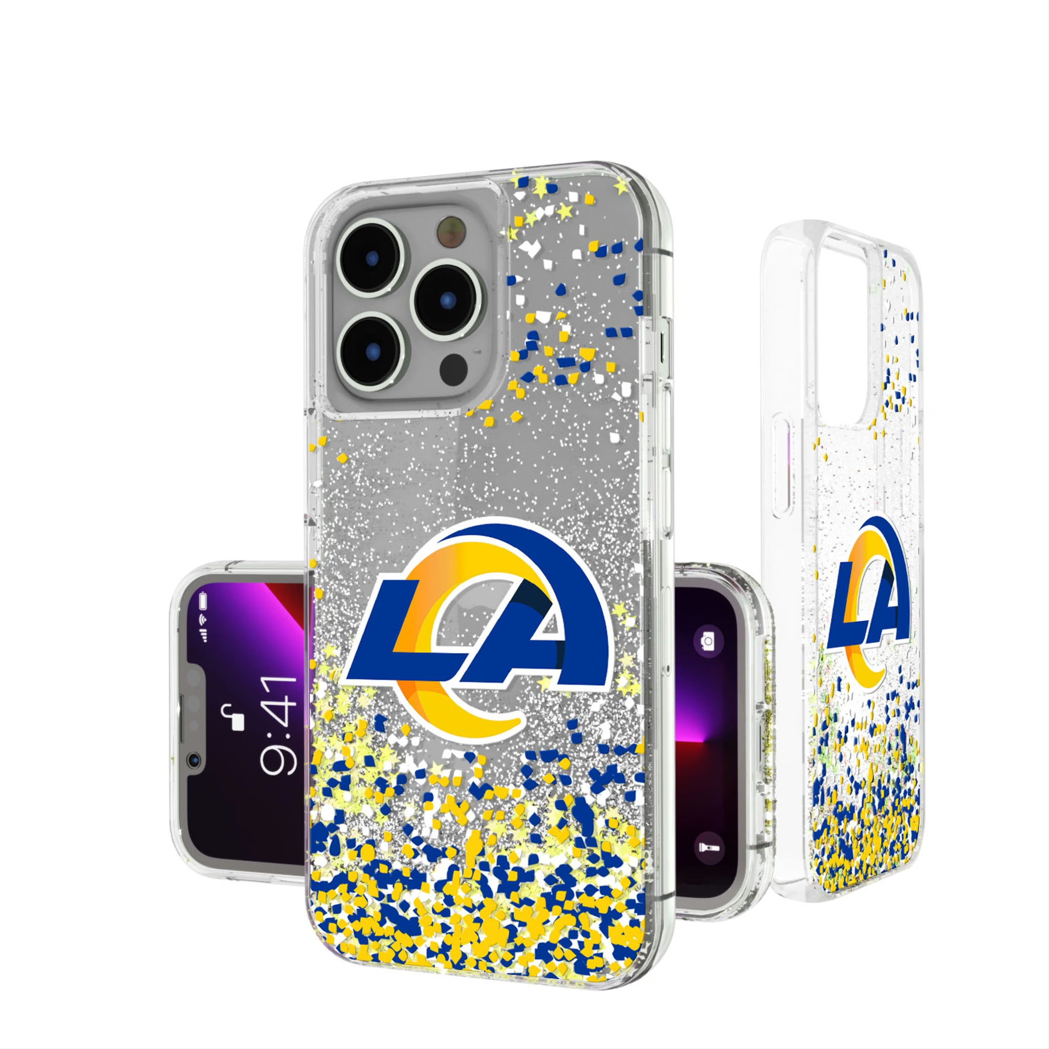 Los Angeles Rams Confetti iPhone Glitter Phone Case for Apple iPhone