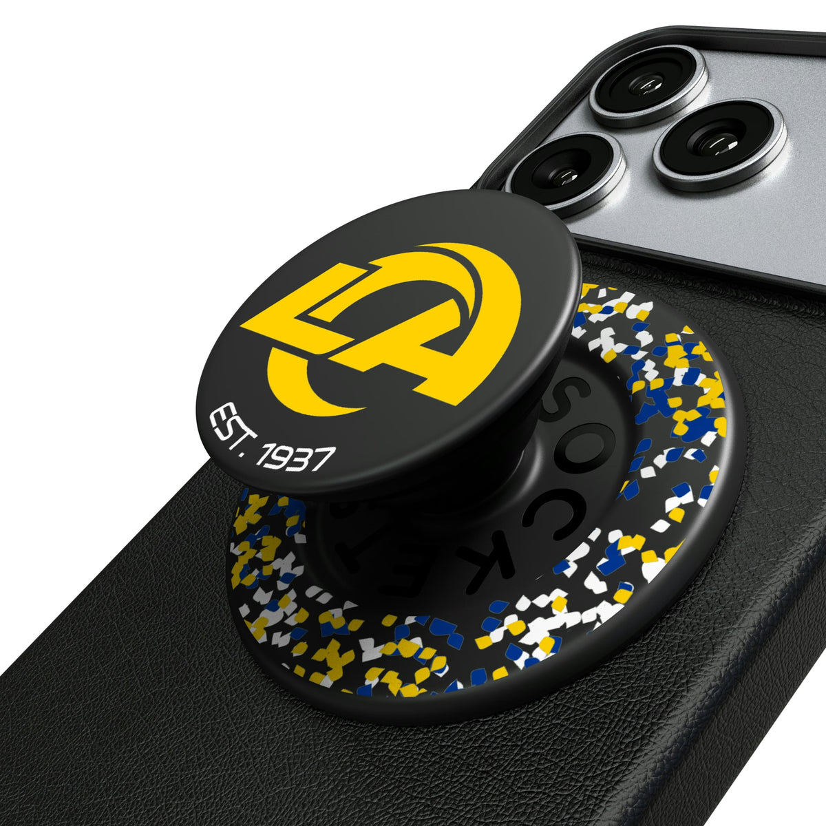 Los Angeles Rams Confetti Popsockets Round Magnetic