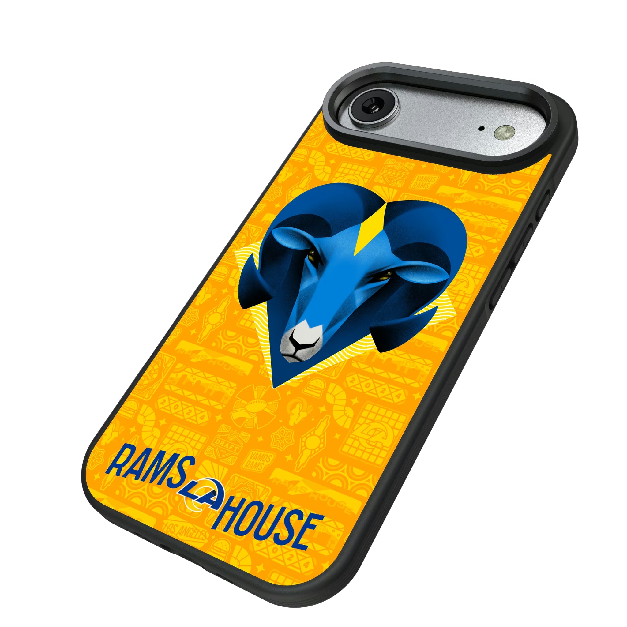 Los Angeles Rams Deco iPhone Bump Phone Case for Apple iPhone - Isometric View#Device_iPhone Air
