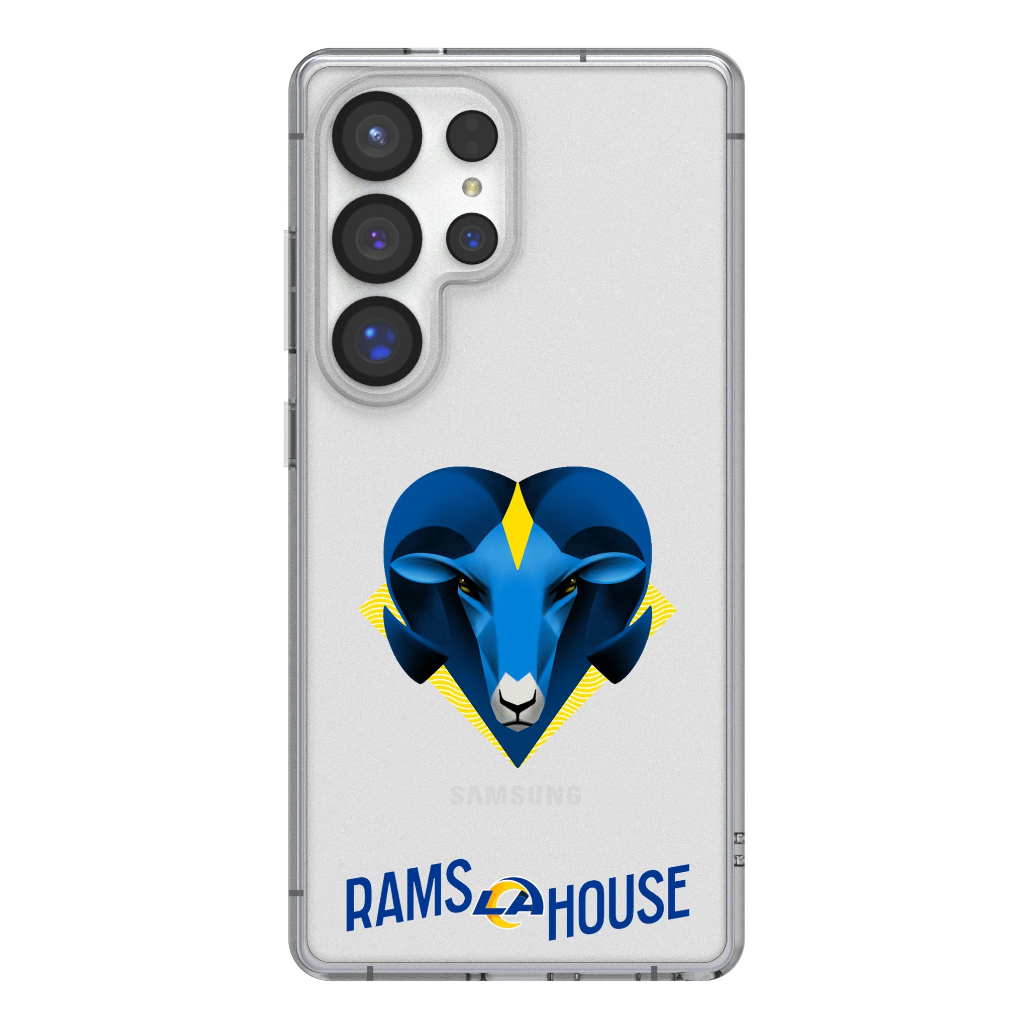 Los Angeles Rams Deco Galaxy Clear Phone Case for Samsung Galaxy