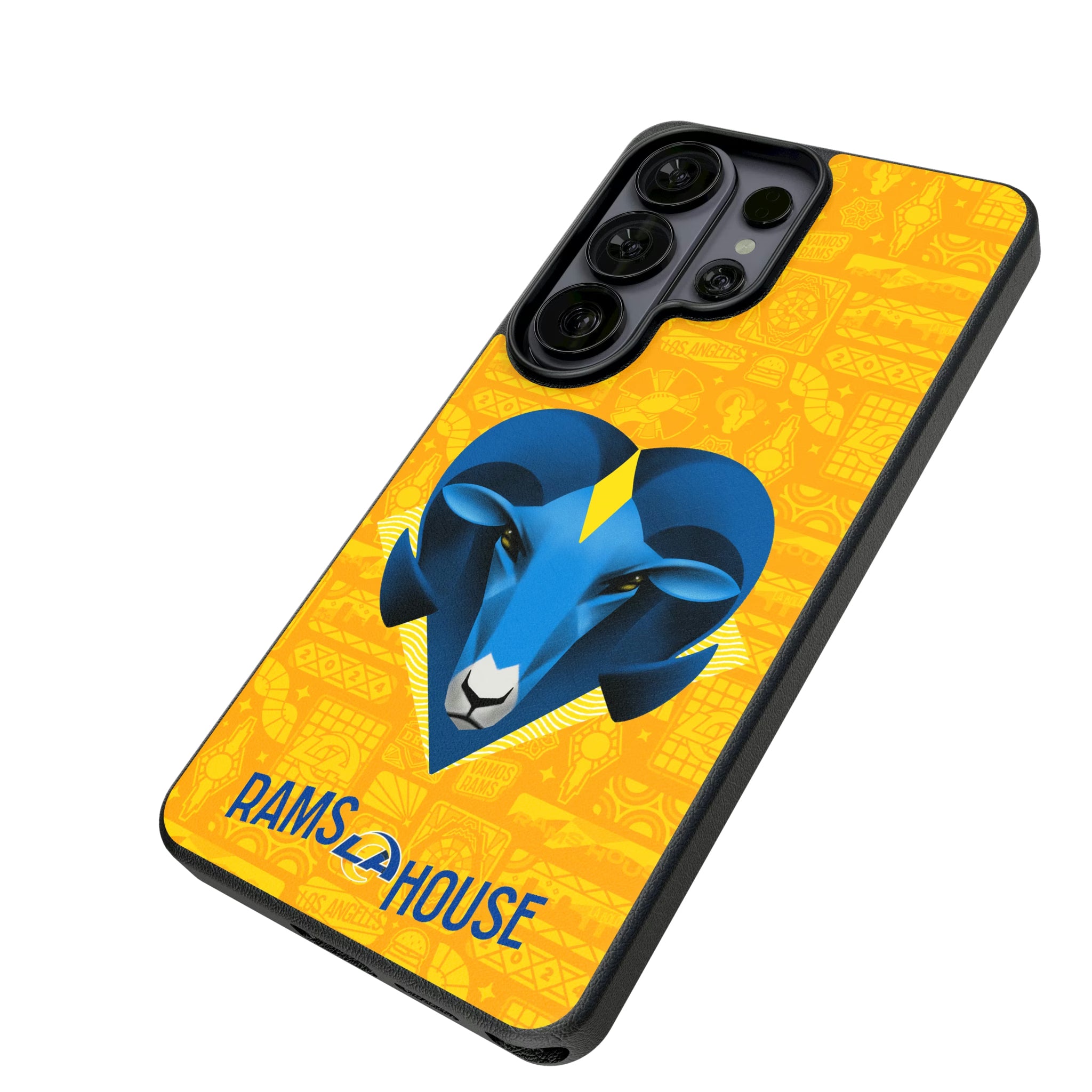 Los Angeles Rams Deco Galaxy MagSafe Compatible Phone Case for Samsung Galaxy - Isometric View