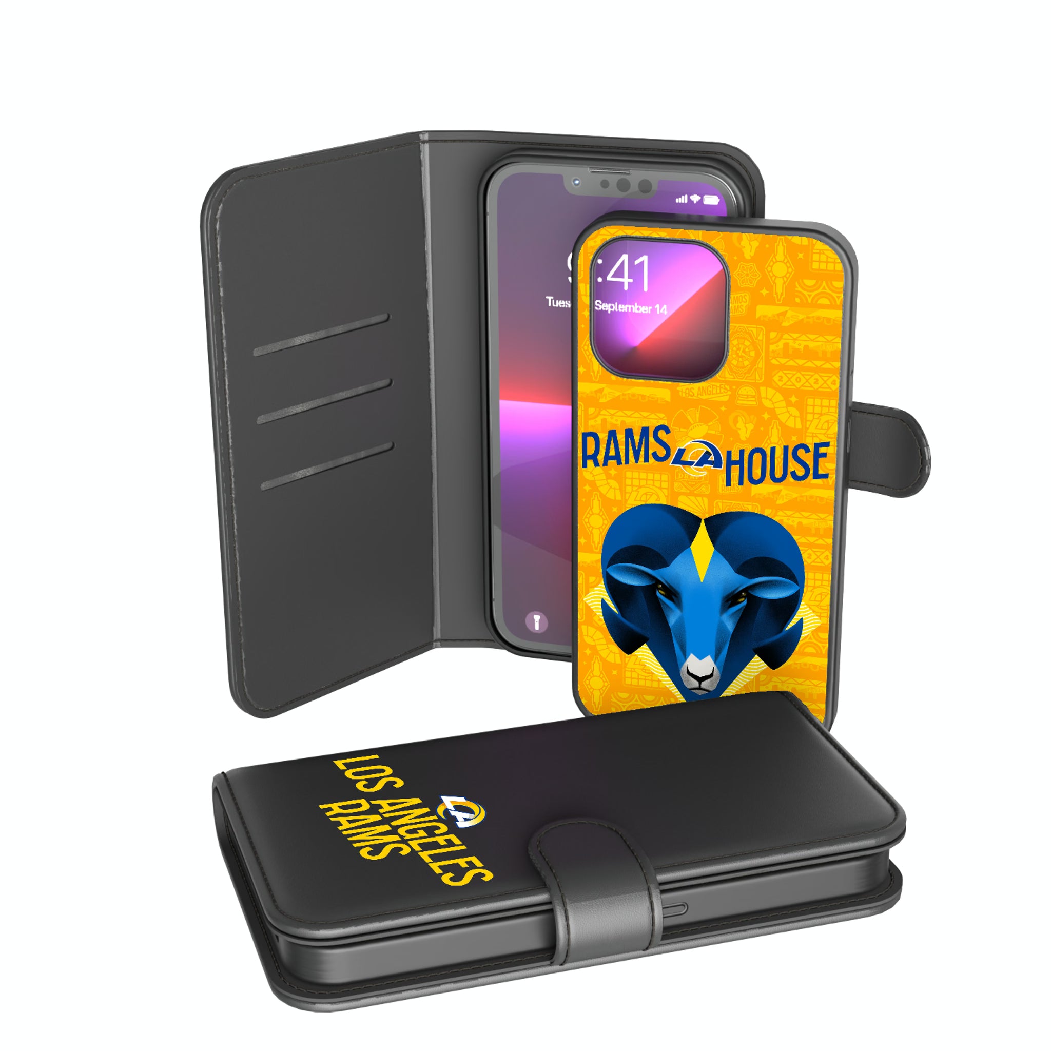 Los Angeles Rams Deco iPhone Wallet Phone Case for Apple iPhone