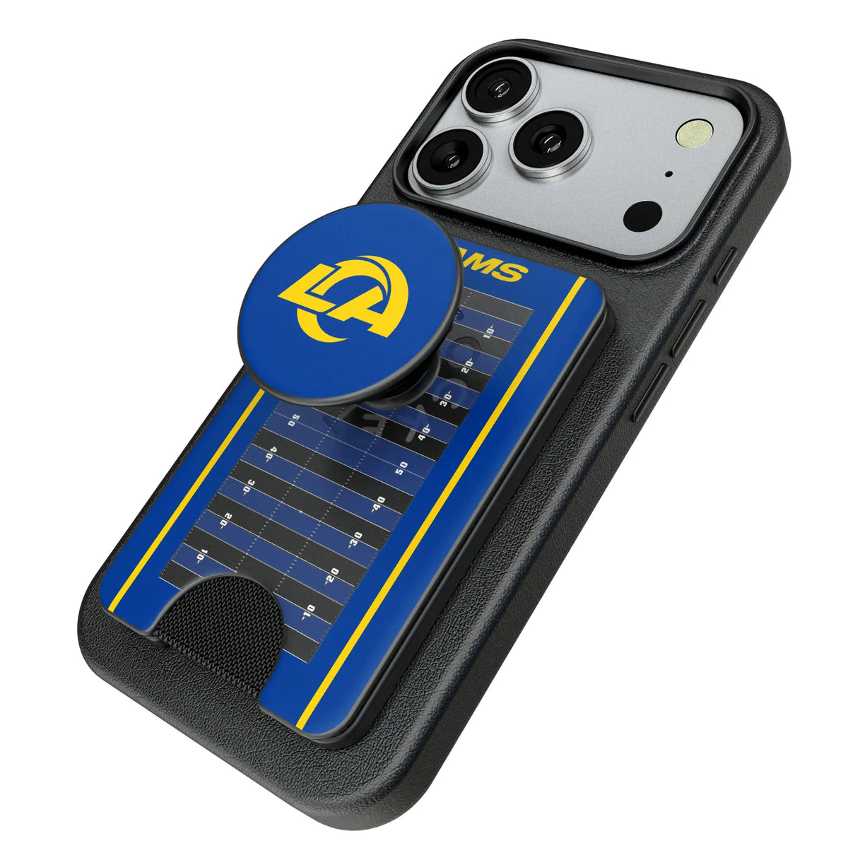 Los Angeles Rams Field Popsockets Wallet Magnetic - Isometric View