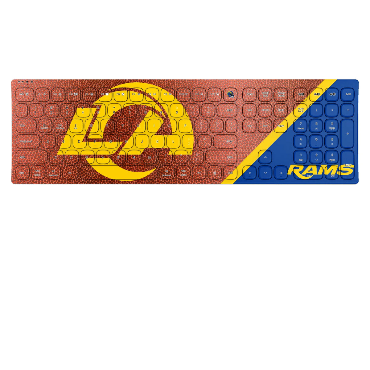 Los Angeles Rams Football KKB605 Curved Wireless Keyboard