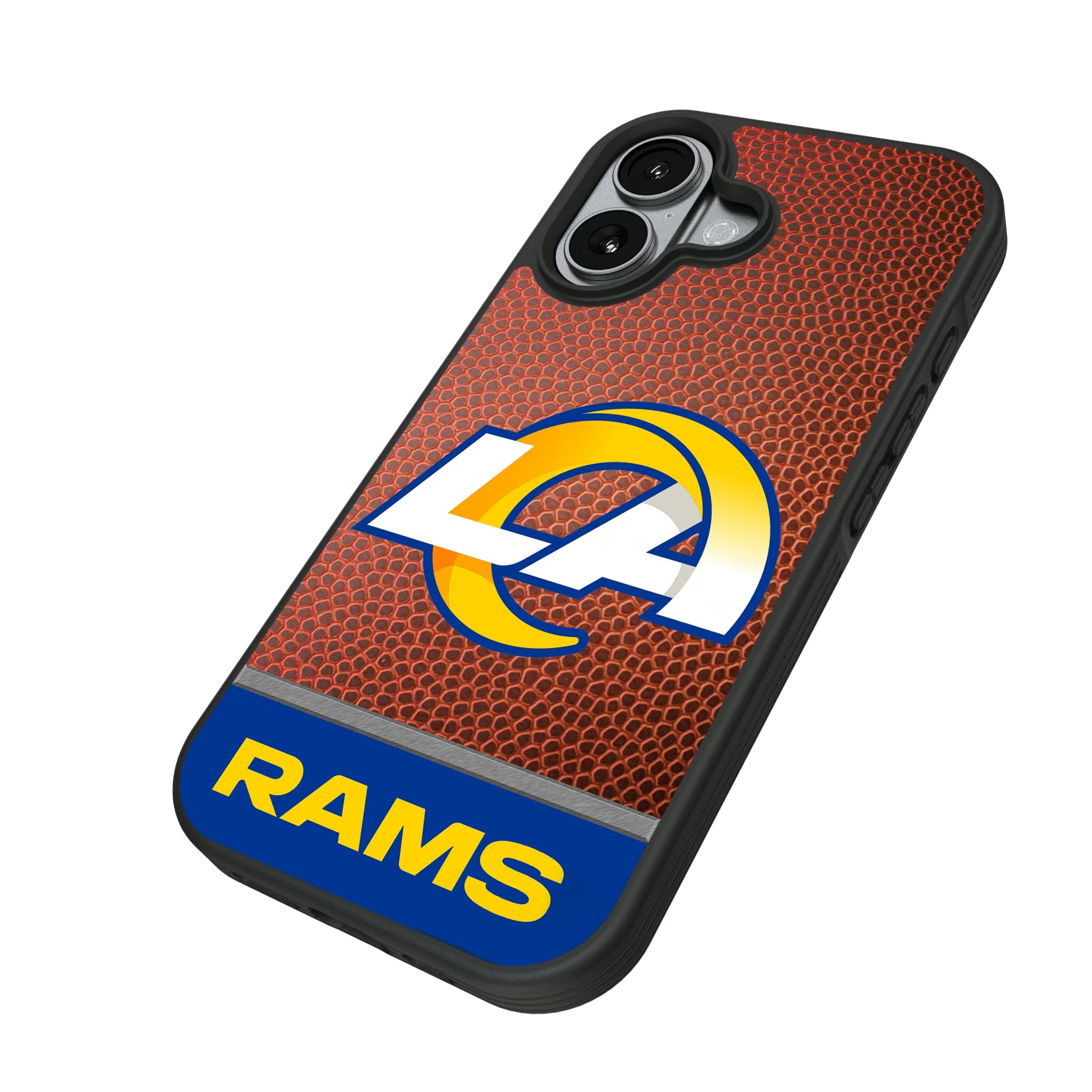 Los Angeles Rams Football Wordmark iPhone Bump Phone Case for Apple iPhone - Isometric View#Device_iPhone 17