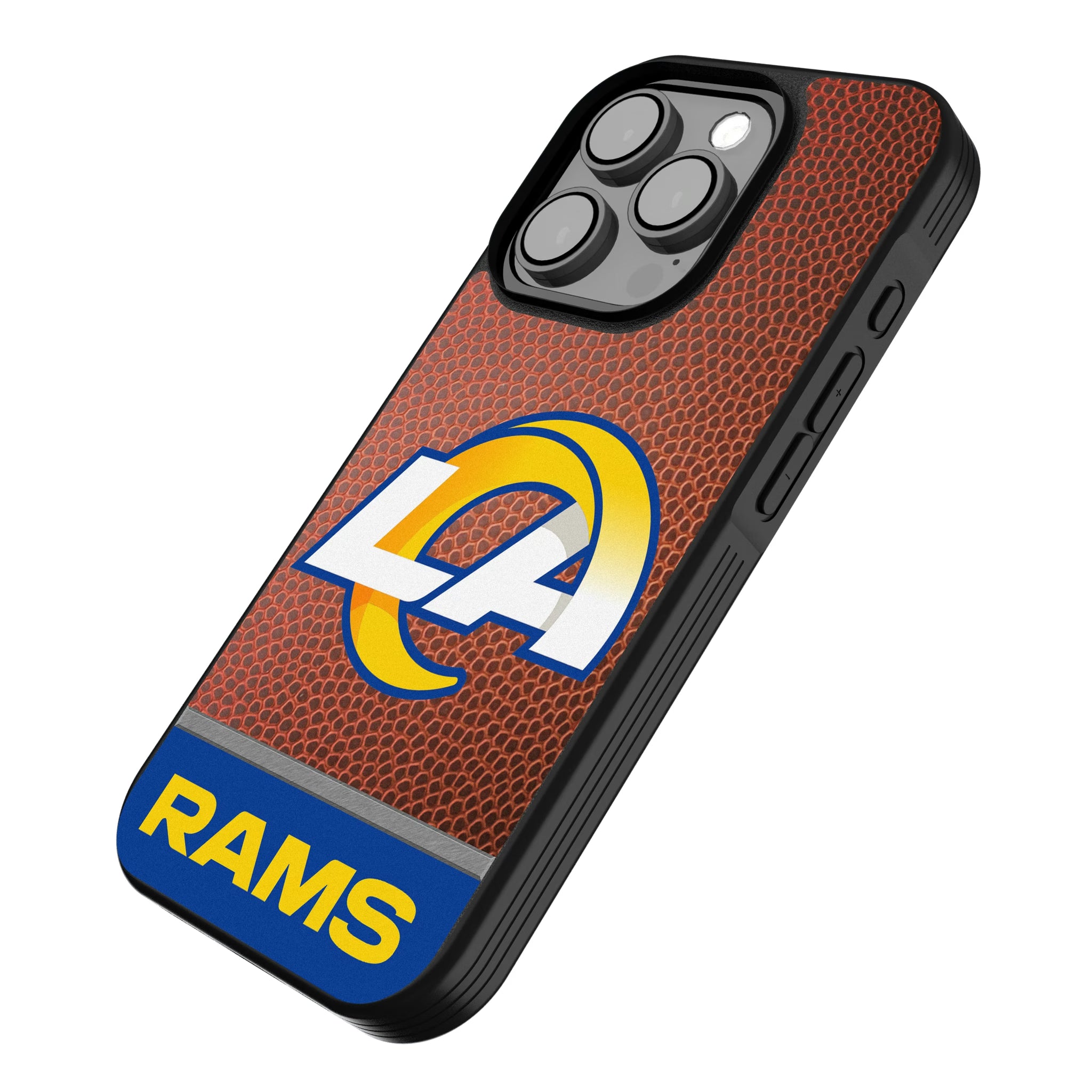 Los Angeles Rams Football Wordmark iPhone Bump Phone Case for Apple iPhone - Isometric View
