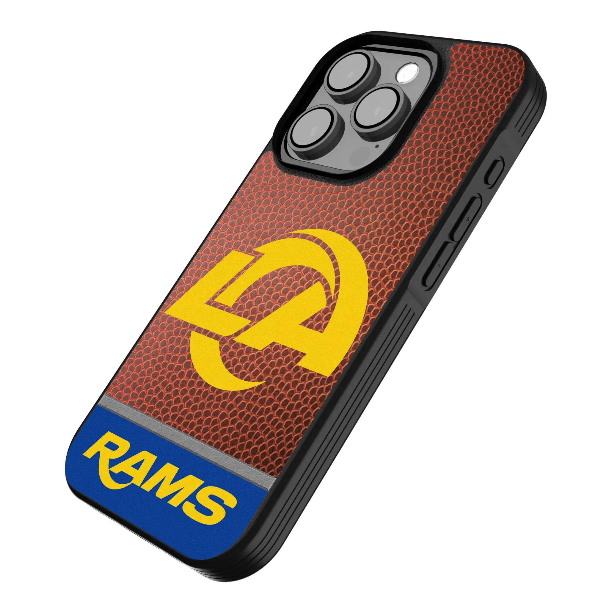 Los Angeles Rams Football Wordmark iPhone Bump Phone Case for Apple iPhone - Isometric View
