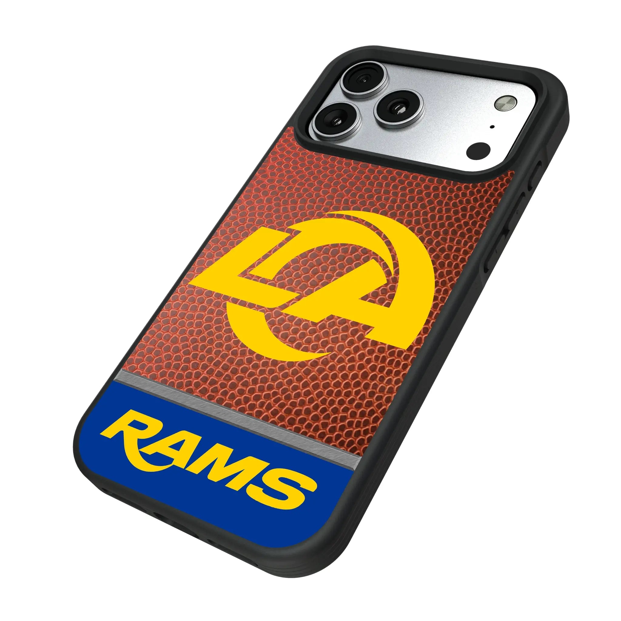 Los Angeles Rams Football Wordmark iPhone Bump Phone Case for Apple iPhone - Isometric View#Device_iPhone 17 Pro Max