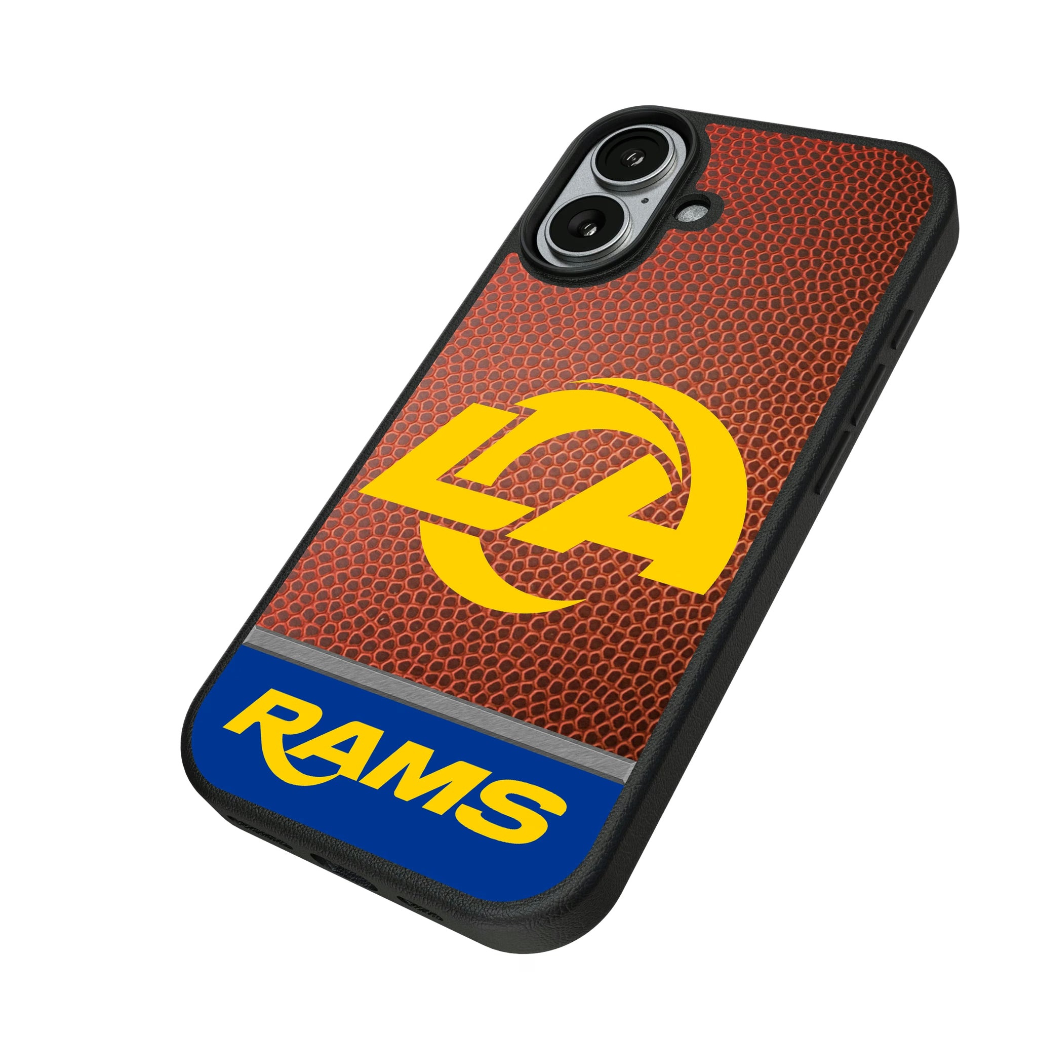 Los Angeles Rams Football Wordmark iPhone MagSafe Compatible Phone Case for Apple iPhone - Isometric View#Device_iPhone 17