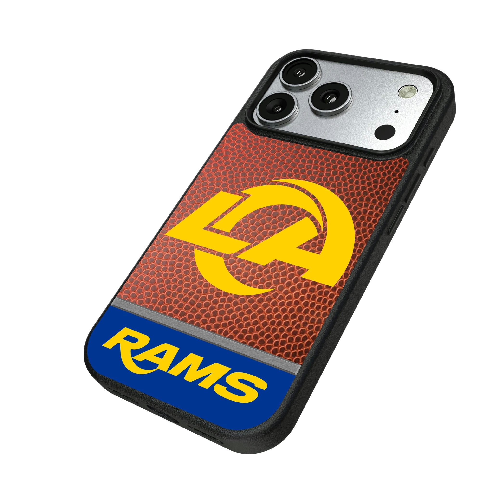 Los Angeles Rams Football Wordmark iPhone MagSafe Compatible Phone Case for Apple iPhone - Isometric View#Device_iPhone 17 Pro
